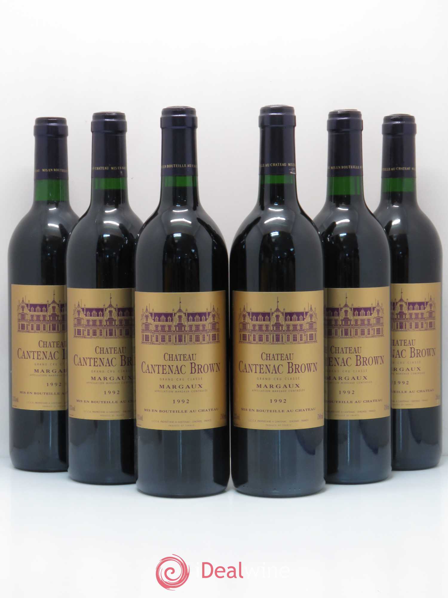 Château Cantenac Brown 3ème Grand Cru Classé 1992 - Lot de 6 bouteilles - 0