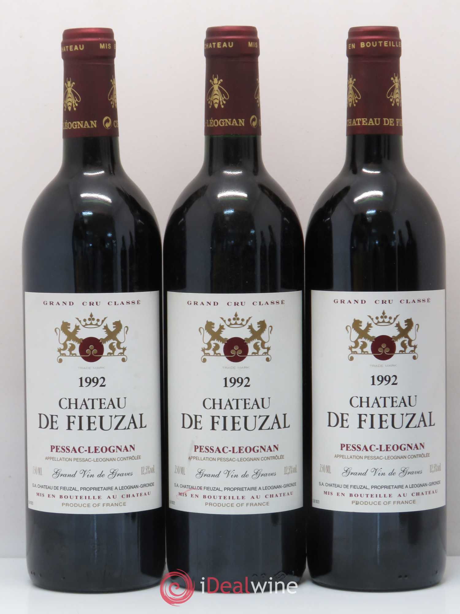 Château de Fieuzal Cru Classé de Graves 1992 - Lot de 5 bouteilles - 1
