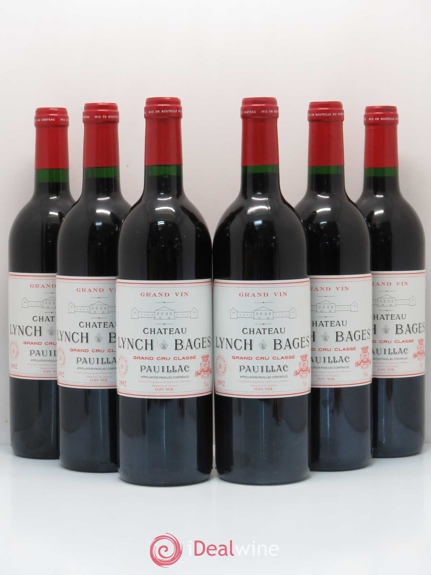 Château Lynch Bages 5ème Grand Cru Classé 1992 - Lot de 6 bouteilles - 0