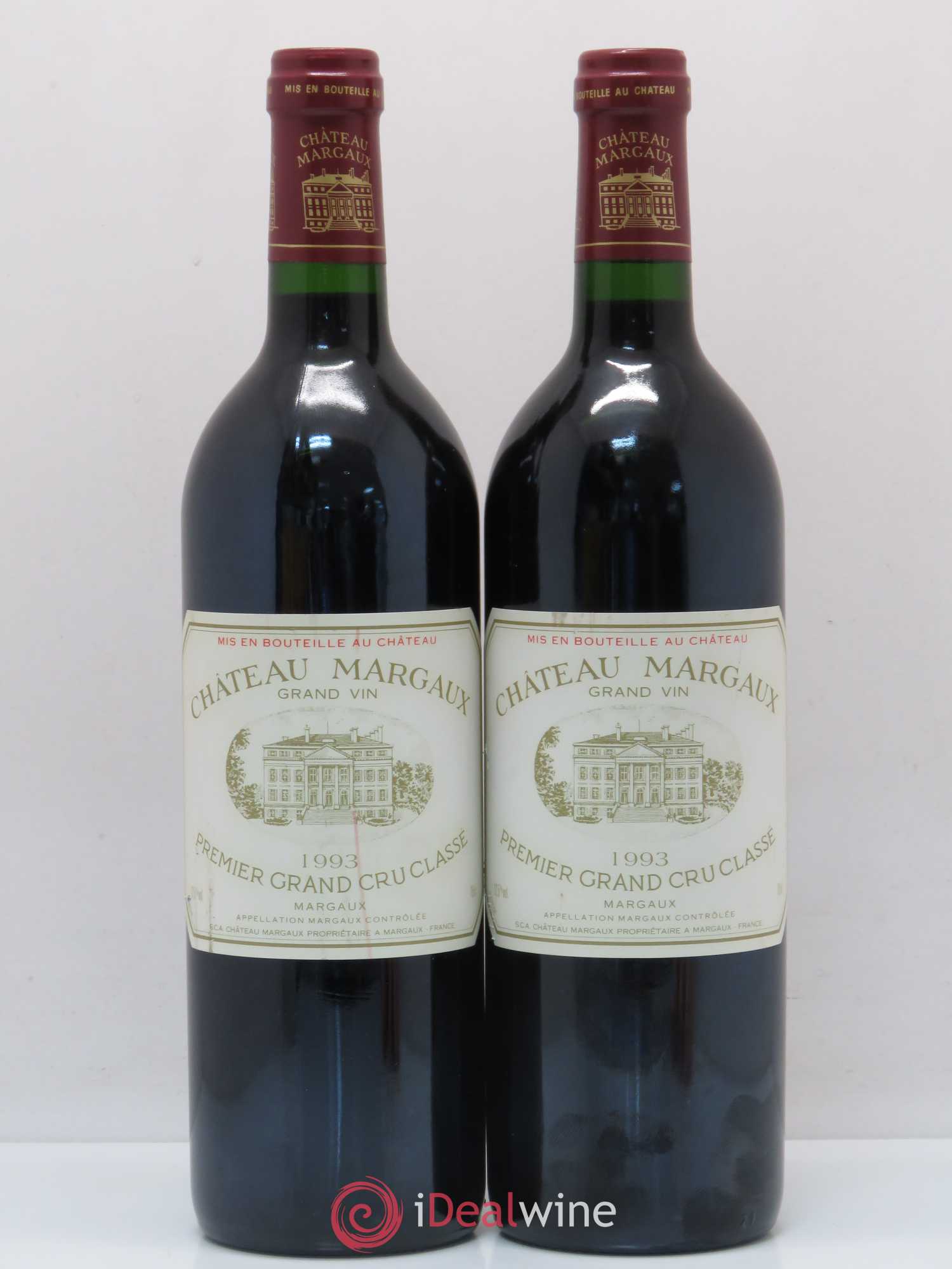 Château Margaux 1er Grand Cru Classé 1993 - Lot de 2 bouteilles - 0