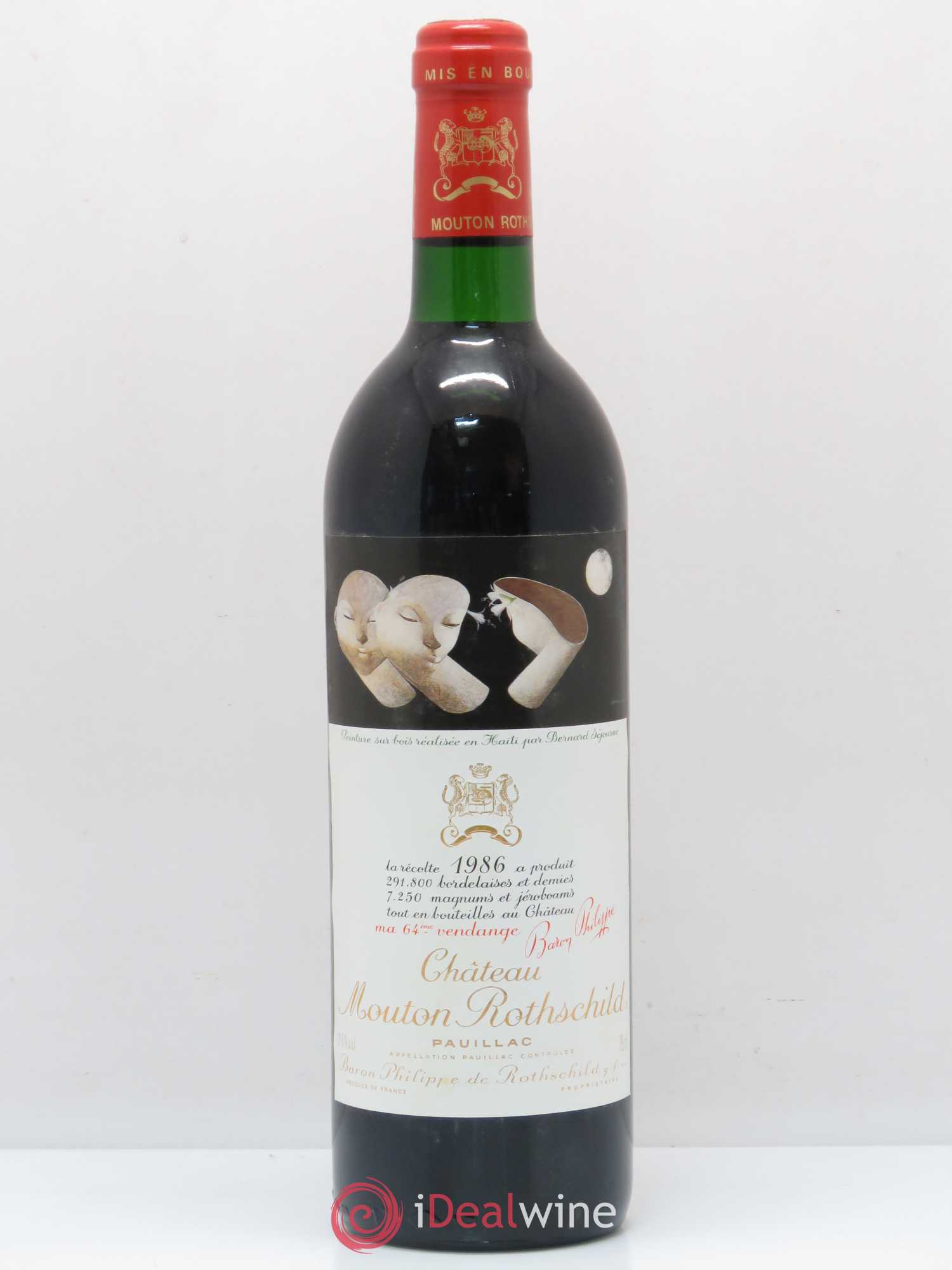 Château Mouton Rothschild 1er Grand Cru Classé 1986 - Lot de 1 bouteille - 0