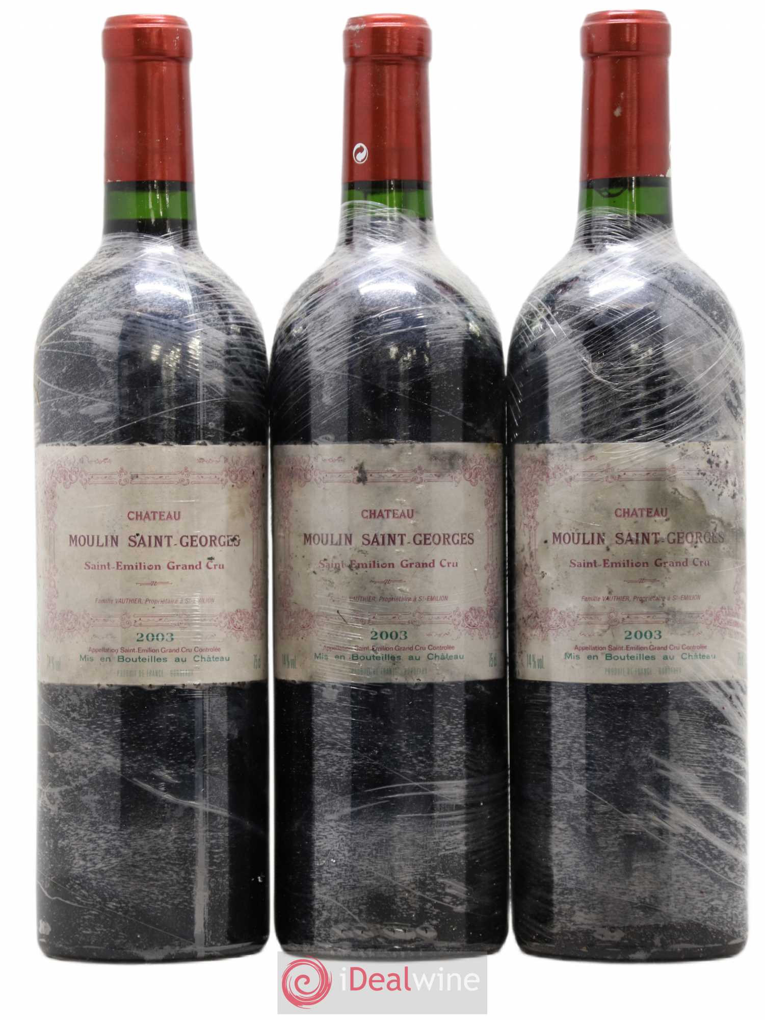 Château Moulin Saint Georges 2003 - Lot de 3 bouteilles - 0