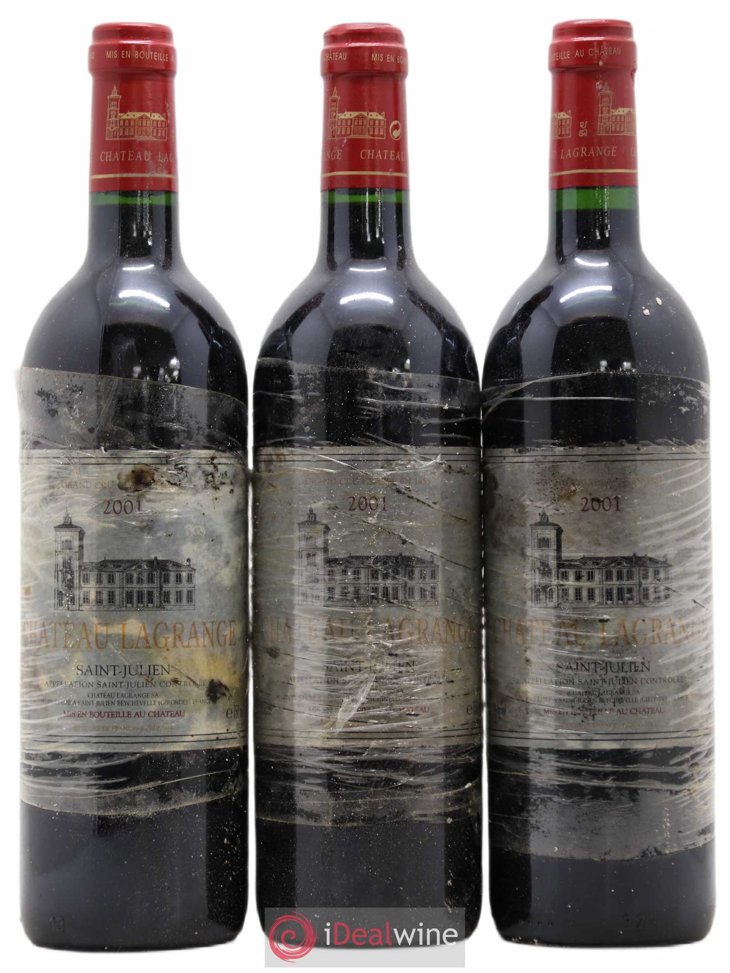 Château Lagrange 3ème Grand Cru Classé 2001 - Lot de 3 bouteilles - 0