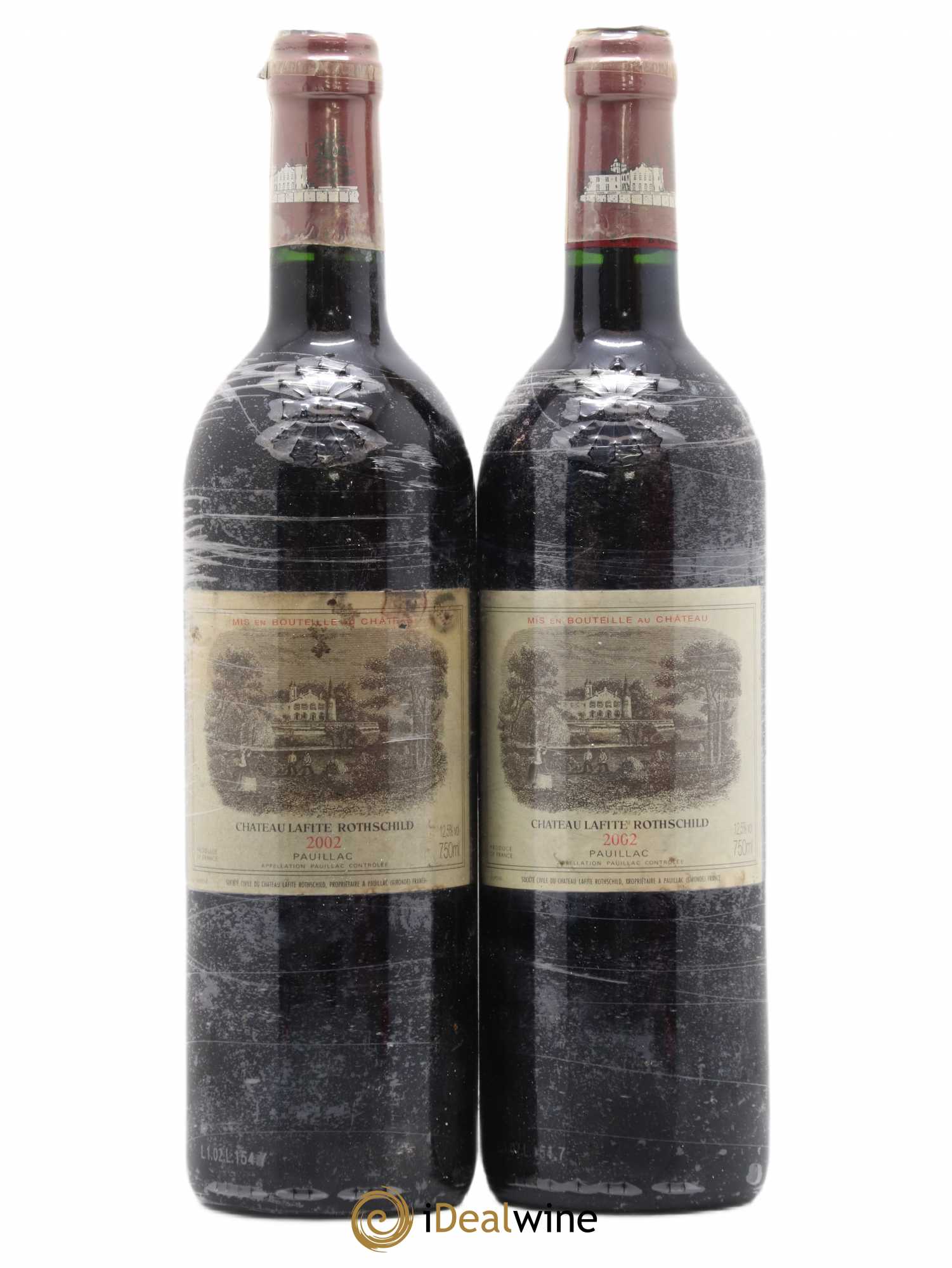 Château Lafite Rothschild 1er Grand Cru Classé (sans prix de réserve) 2002 - Lot de 2 bouteilles - 0