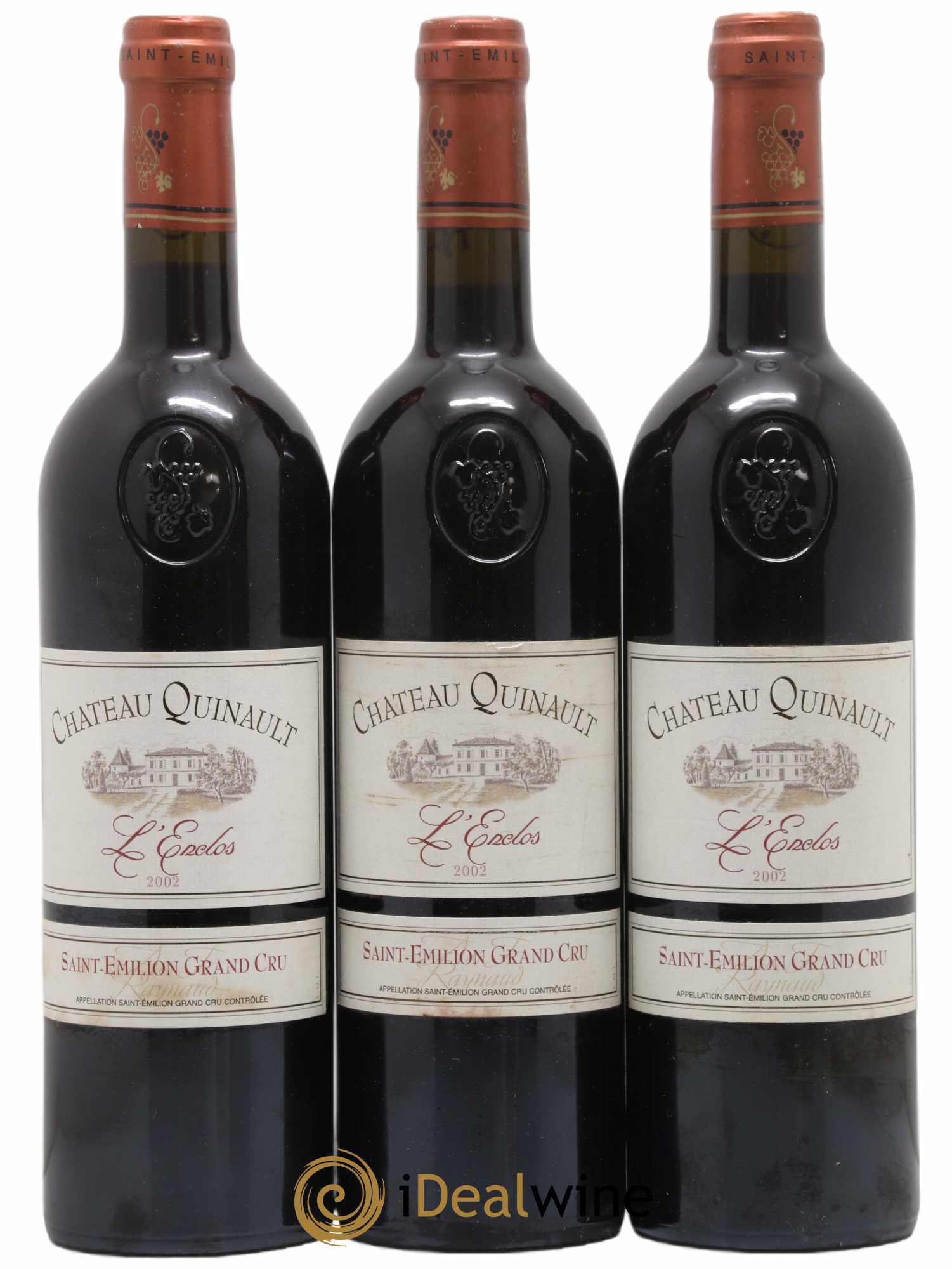 Château Quinault L'Enclos (sans prix de réserve) 2002 - Lot de 3 bouteilles - 0