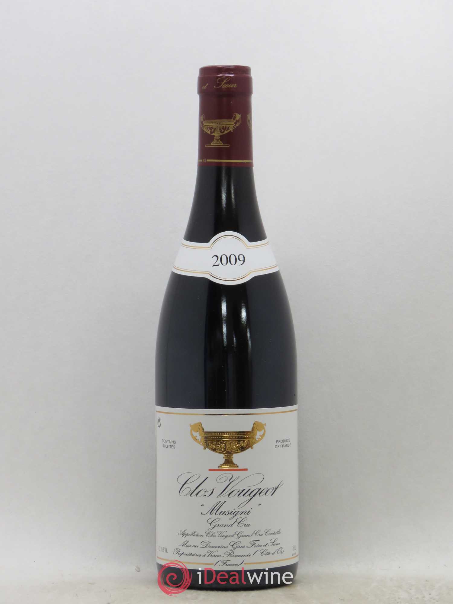 Clos de Vougeot Grand Cru Musigni Gros Frère & Soeur 2009 - Lot de 1 bouteille - 0
