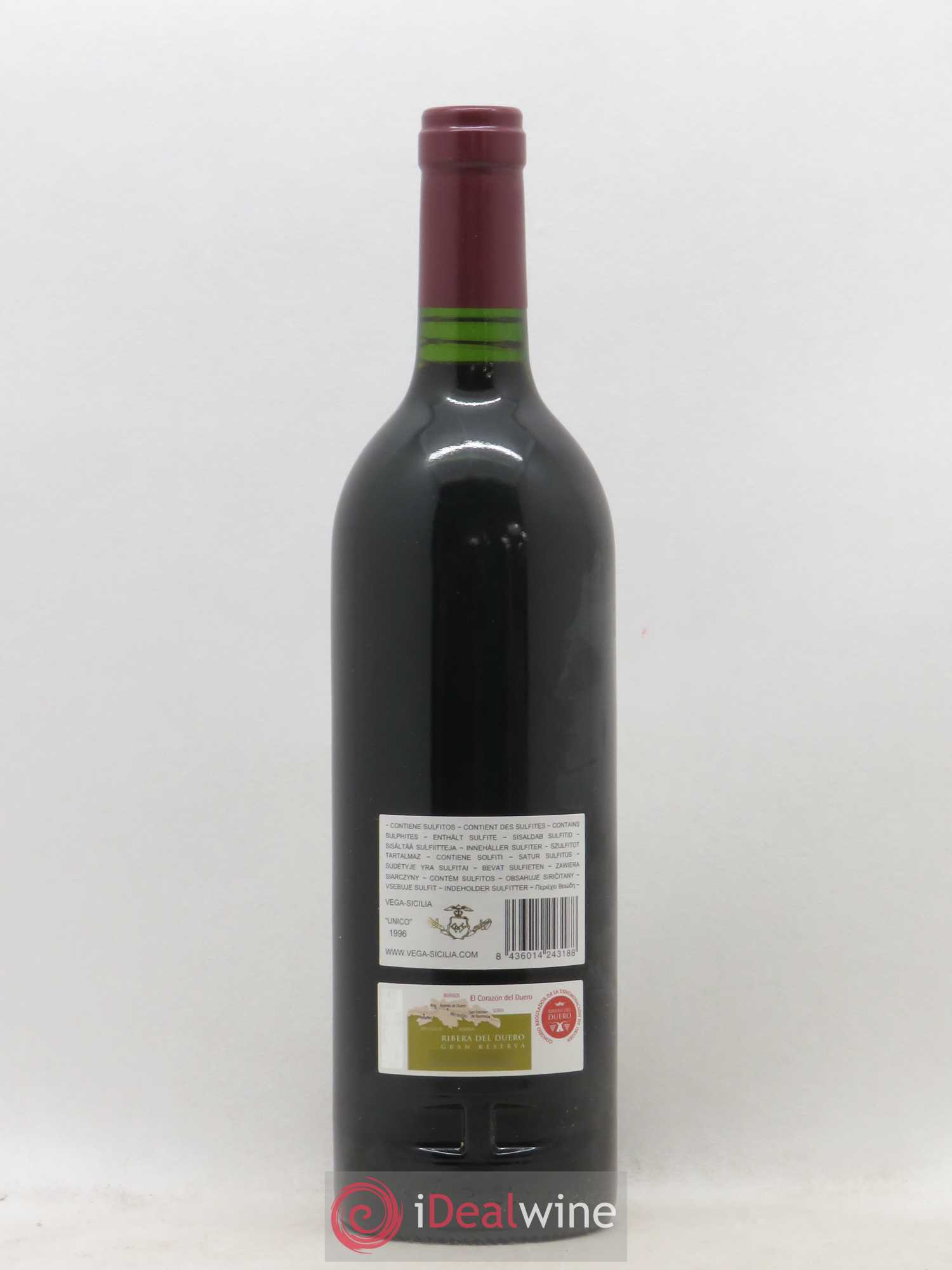 Ribera Del Duero DO Vega Sicilia Unico Famille Alvarez 1996 - Lot de 1 bouteille - 1