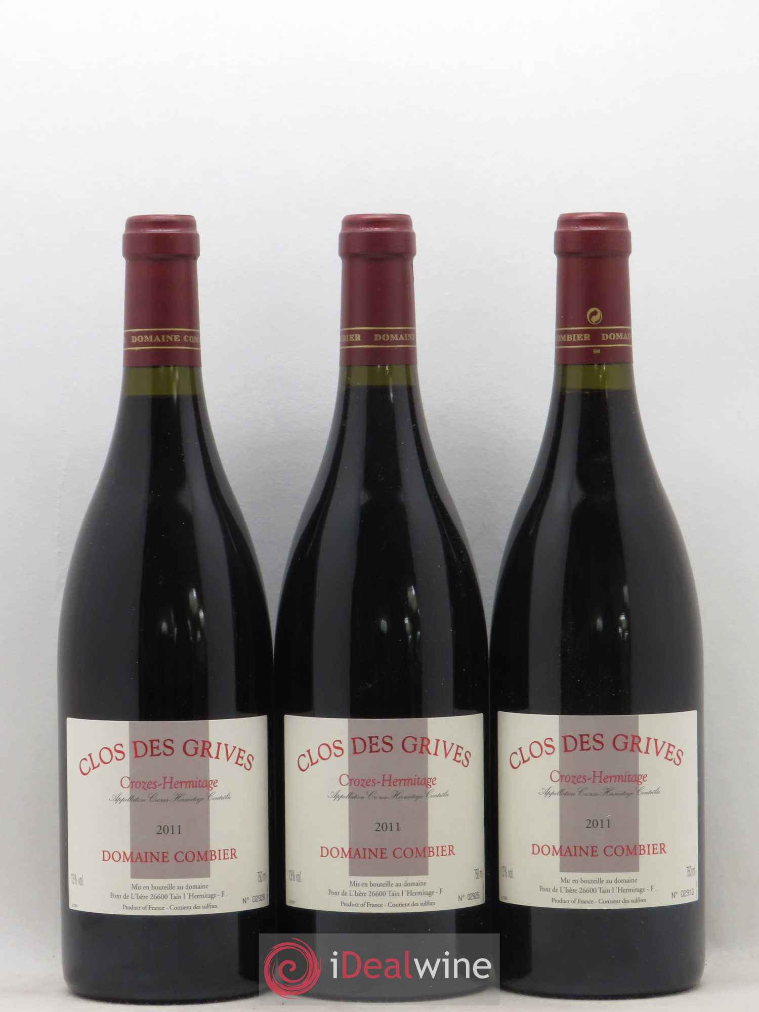 Crozes-Hermitage Clos des Grives Combier 2011 - Lot de 6 bouteilles - 1
