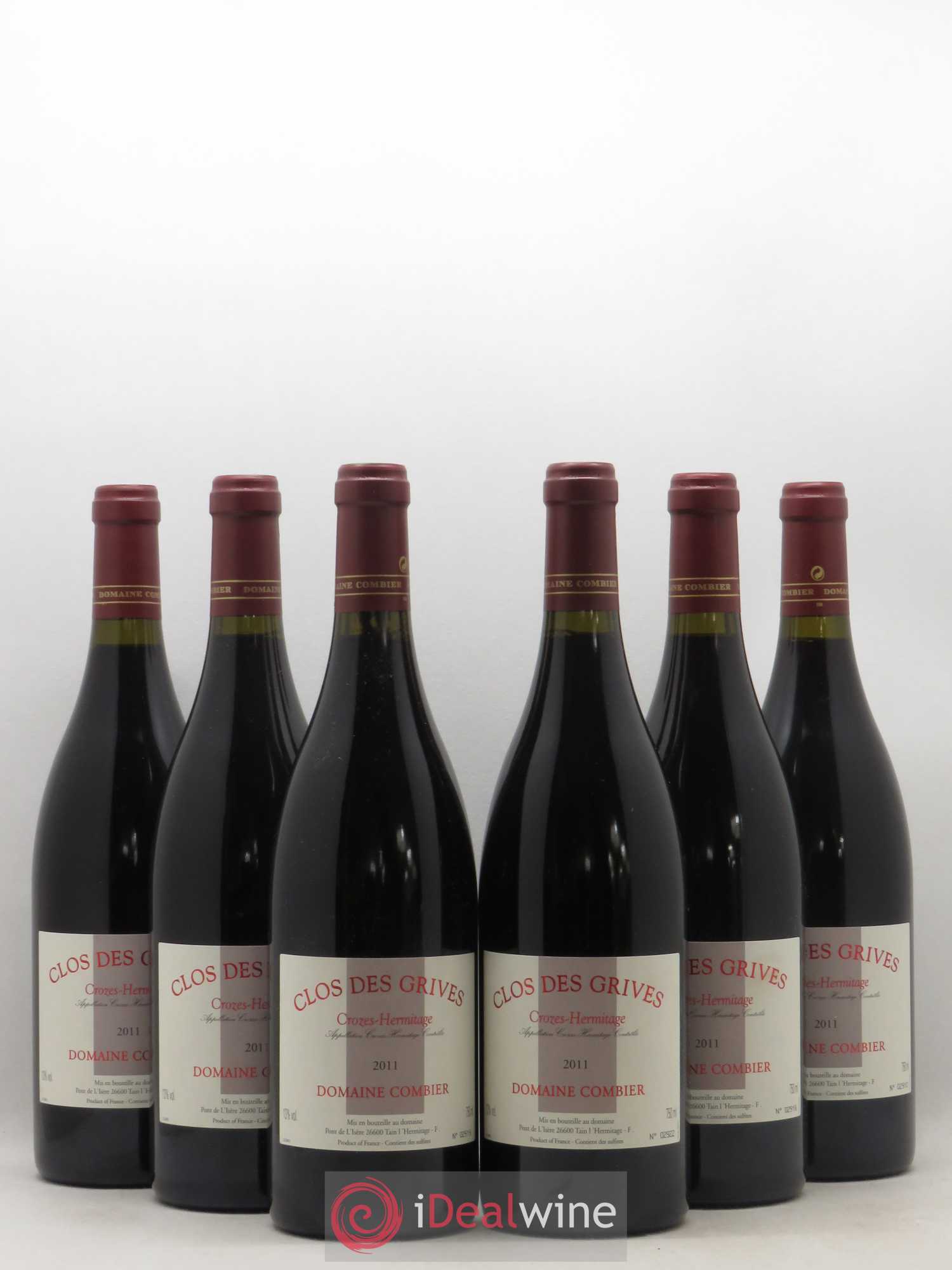 Crozes-Hermitage Clos des Grives Combier 2011 - Lot de 6 bouteilles - 0
