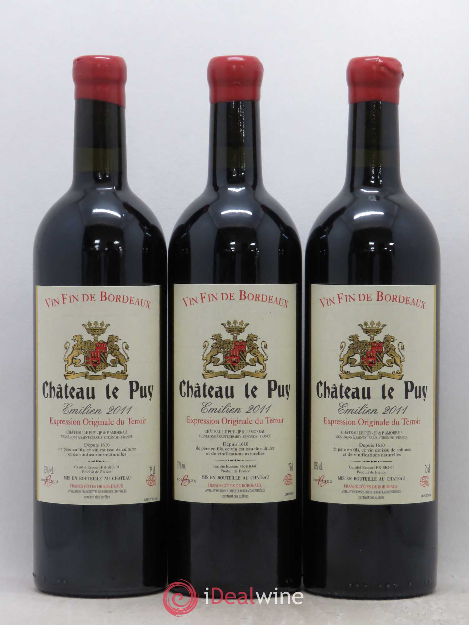 Le Puy - Cuvée Emilien 2011 - Lot de 3 bouteilles - 0
