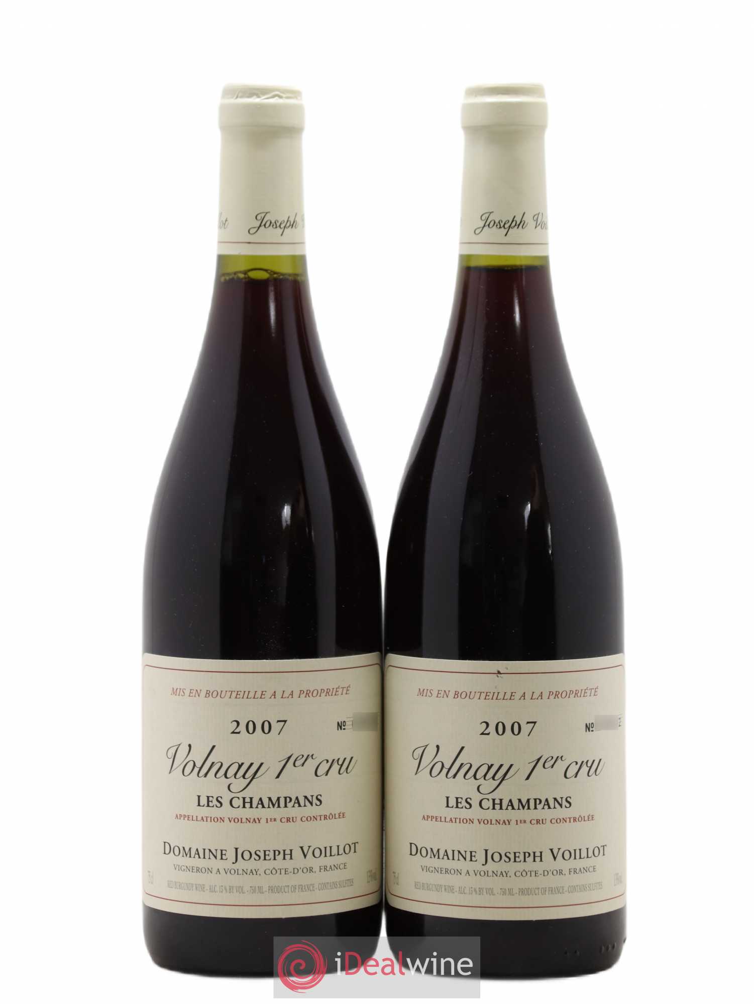 Volnay 1er Cru les Champans Joseph Voillot (Domaine) 2007 - Lot de 2 bouteilles - 0