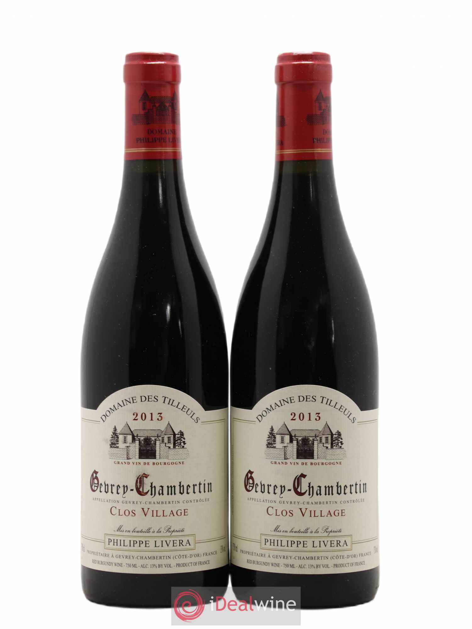 Gevrey-Chambertin Clos Village Tilleuls (Domaine des) - Philippe Livera 2013 - Lot de 2 bouteilles - 0