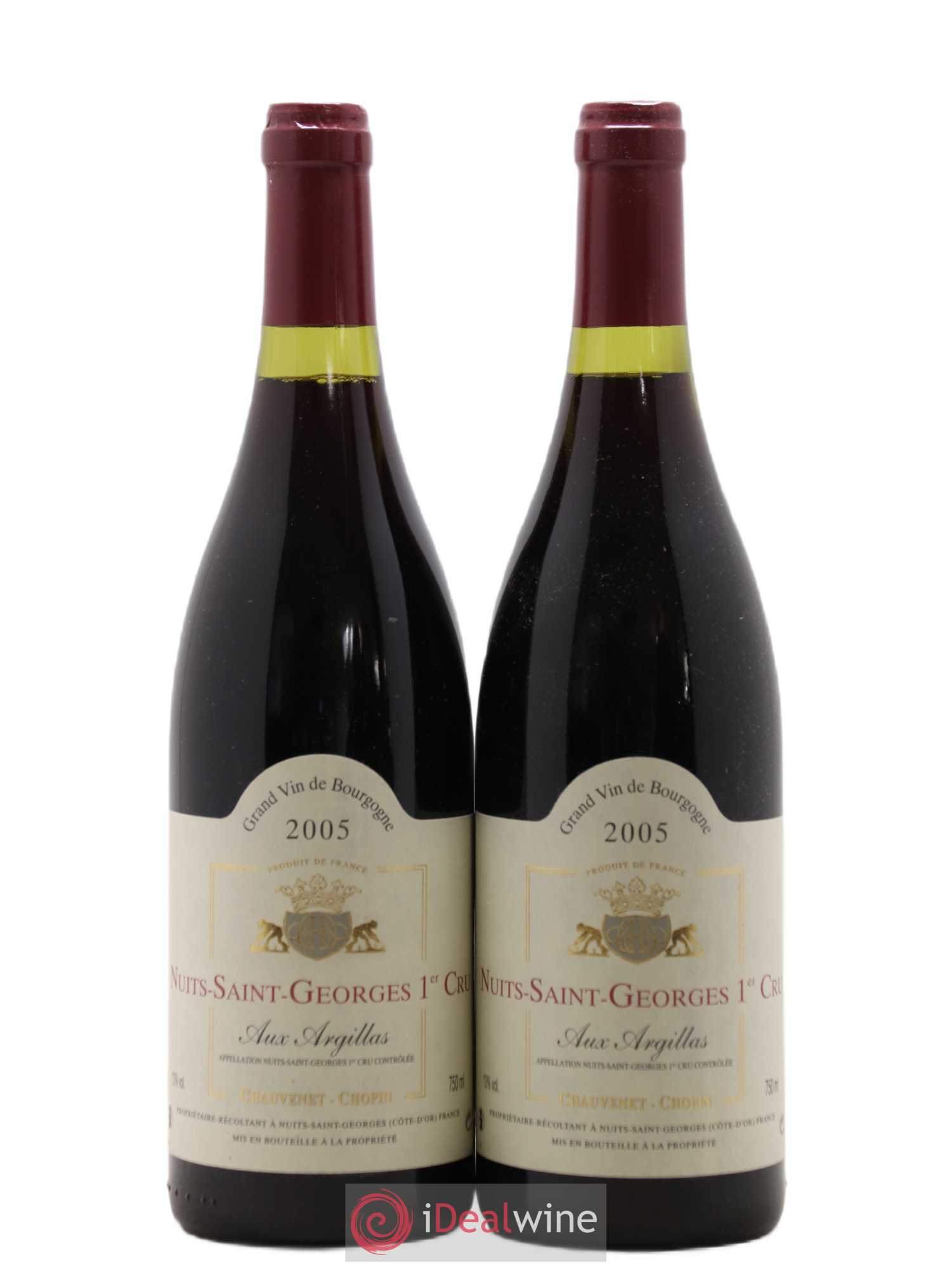 Nuits-Saint-Georges 1er Cru Aux Argillas Chauvenet Chopin 2005 - Posten von 2 Flaschen - 0