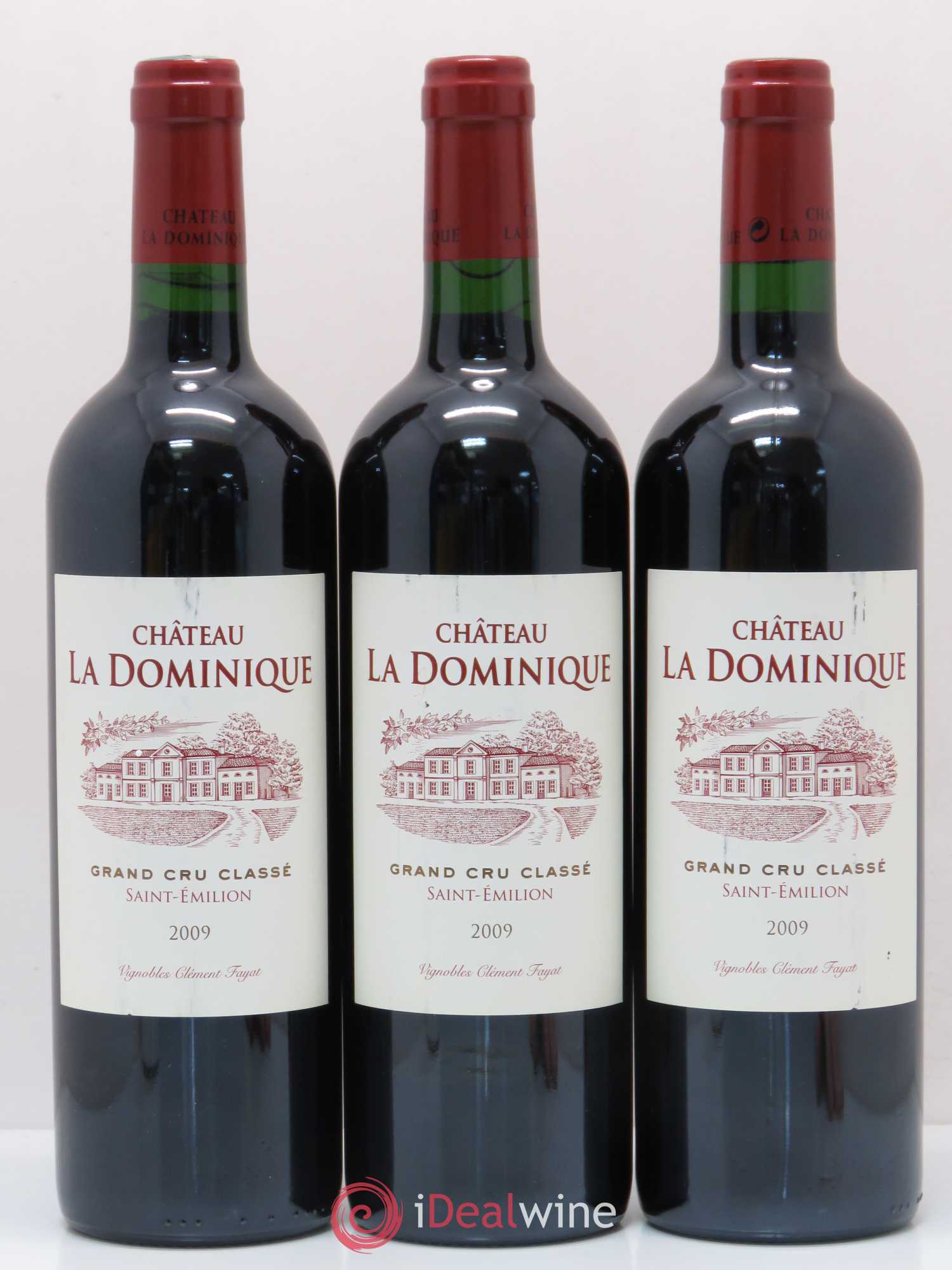 Château la Dominique Grand Cru Classé 2009 - Lotto di 3 bottiglie - 0