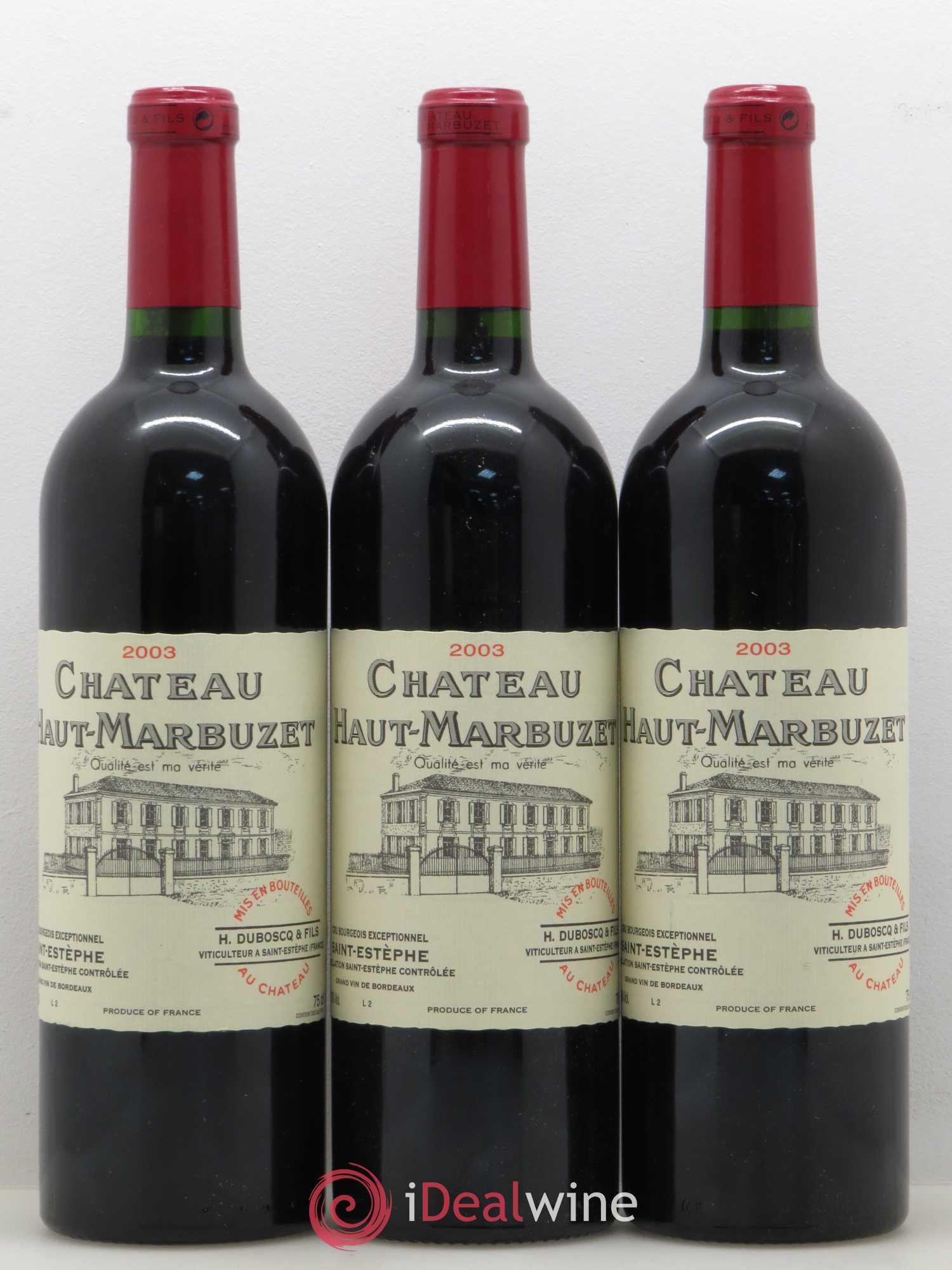 Château Haut Marbuzet 2003 - Lot de 6 bouteilles - 1