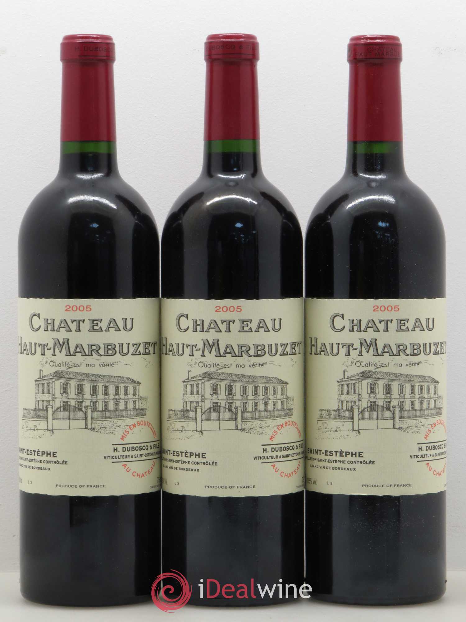 Château Haut Marbuzet 2005 - Lot de 3 bouteilles - 0