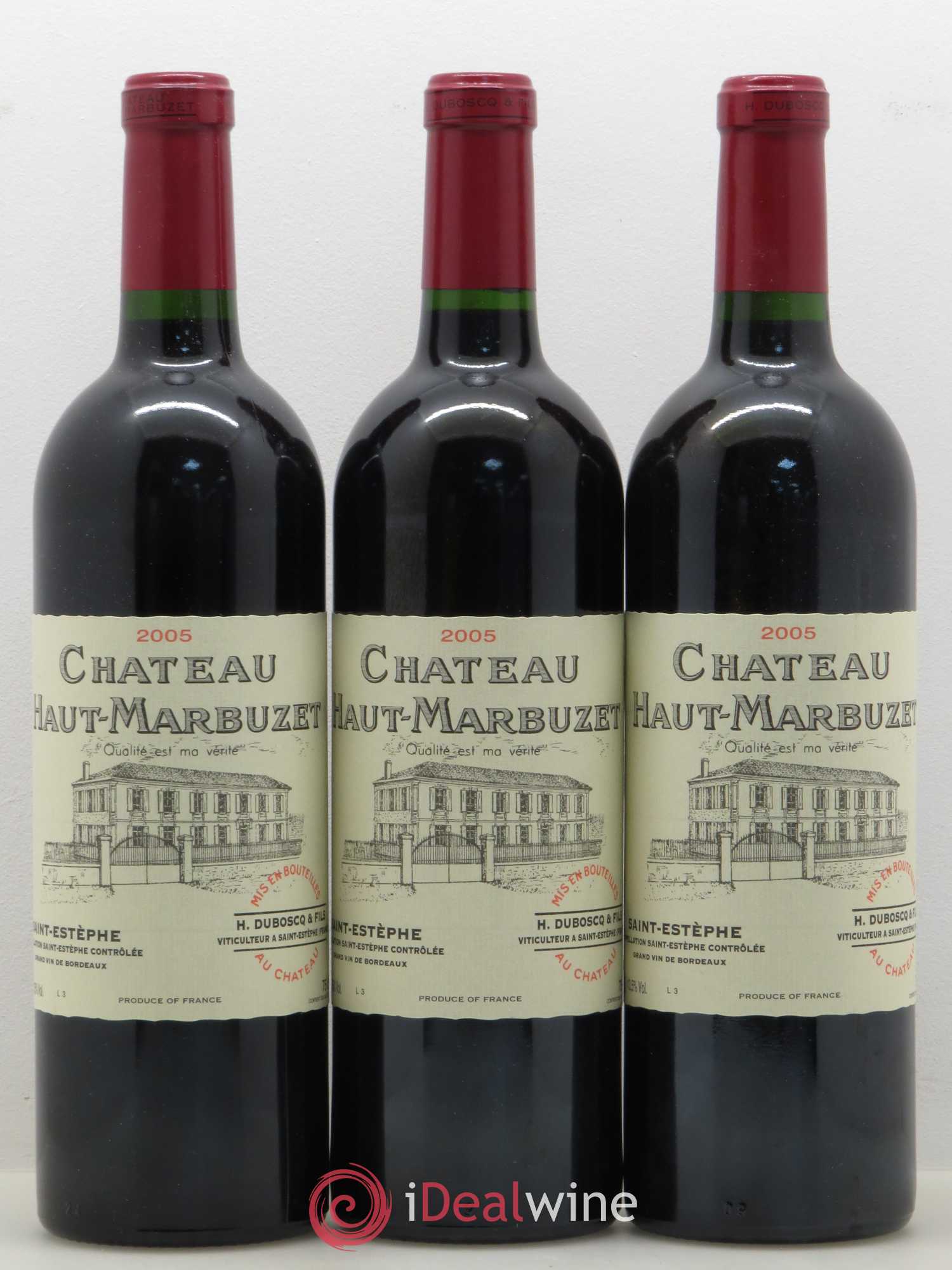 Château Haut Marbuzet 2005 - Lot de 3 bouteilles - 0
