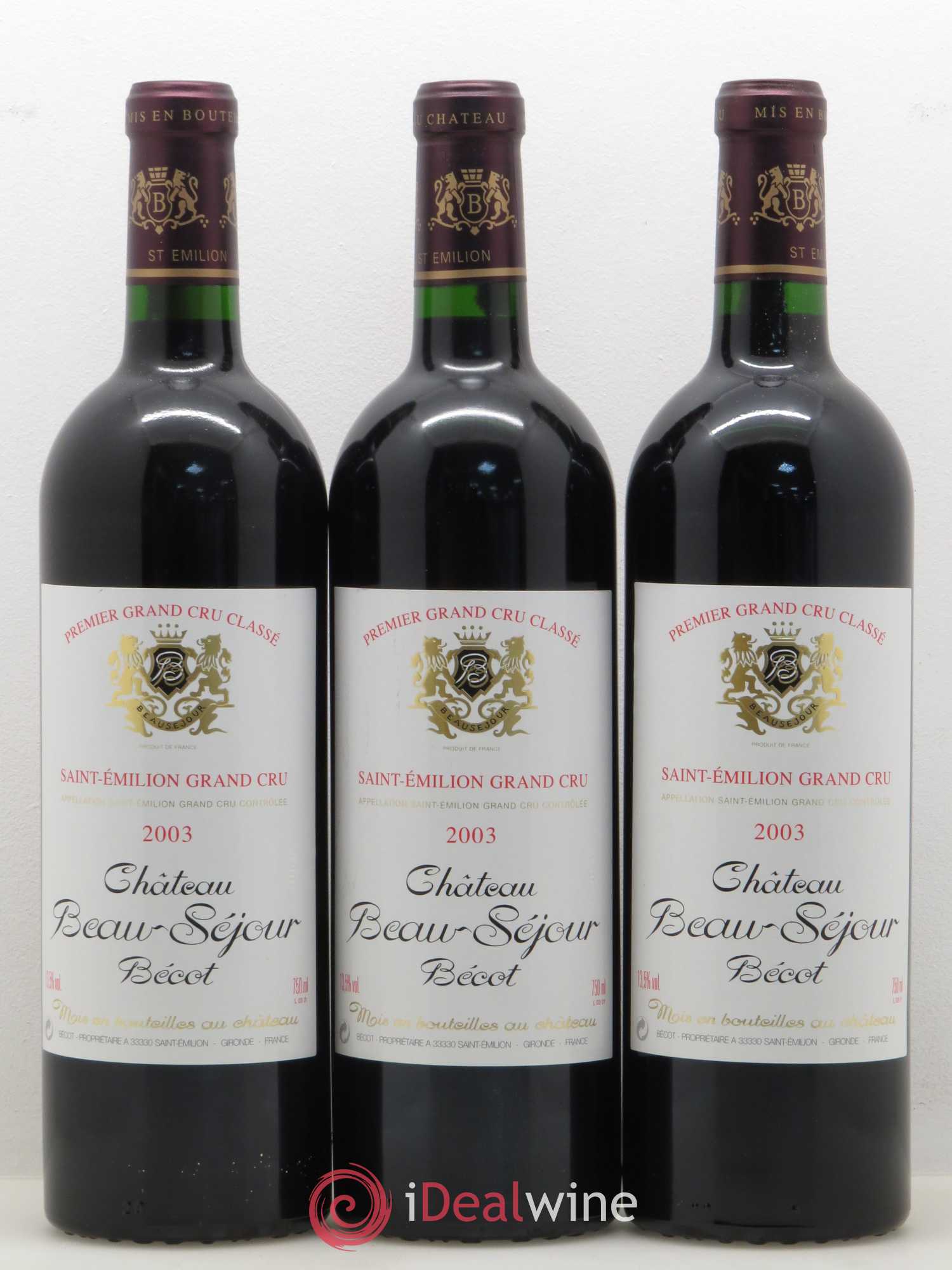 Château Beau-Séjour Bécot 1er Grand Cru Classé B 2003 - Lot de 12 bouteilles - 4