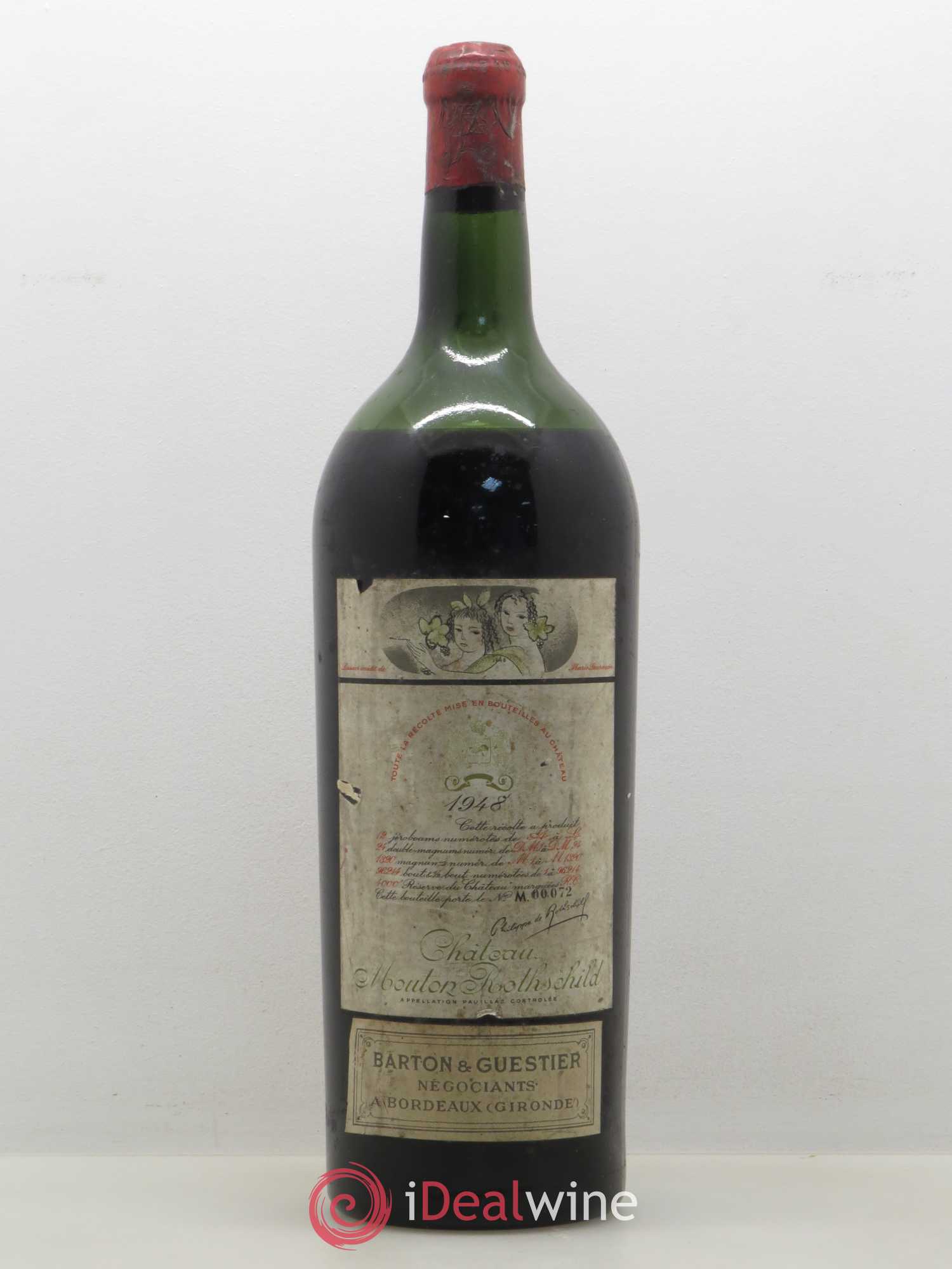 Château Mouton Rothschild 1er Grand Cru Classé 1948 - Lot de 1 magnum - 0