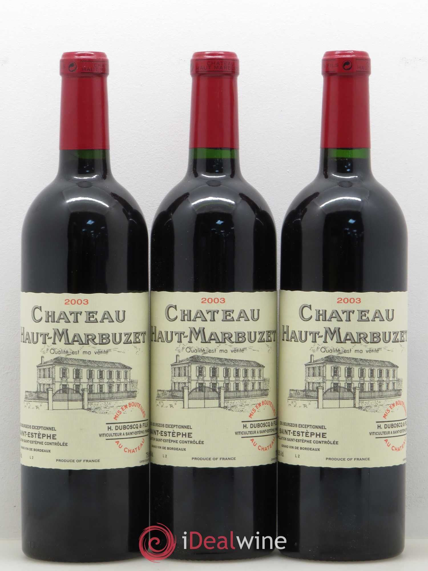 Château Haut Marbuzet 2003 - Lot de 12 bouteilles - 1