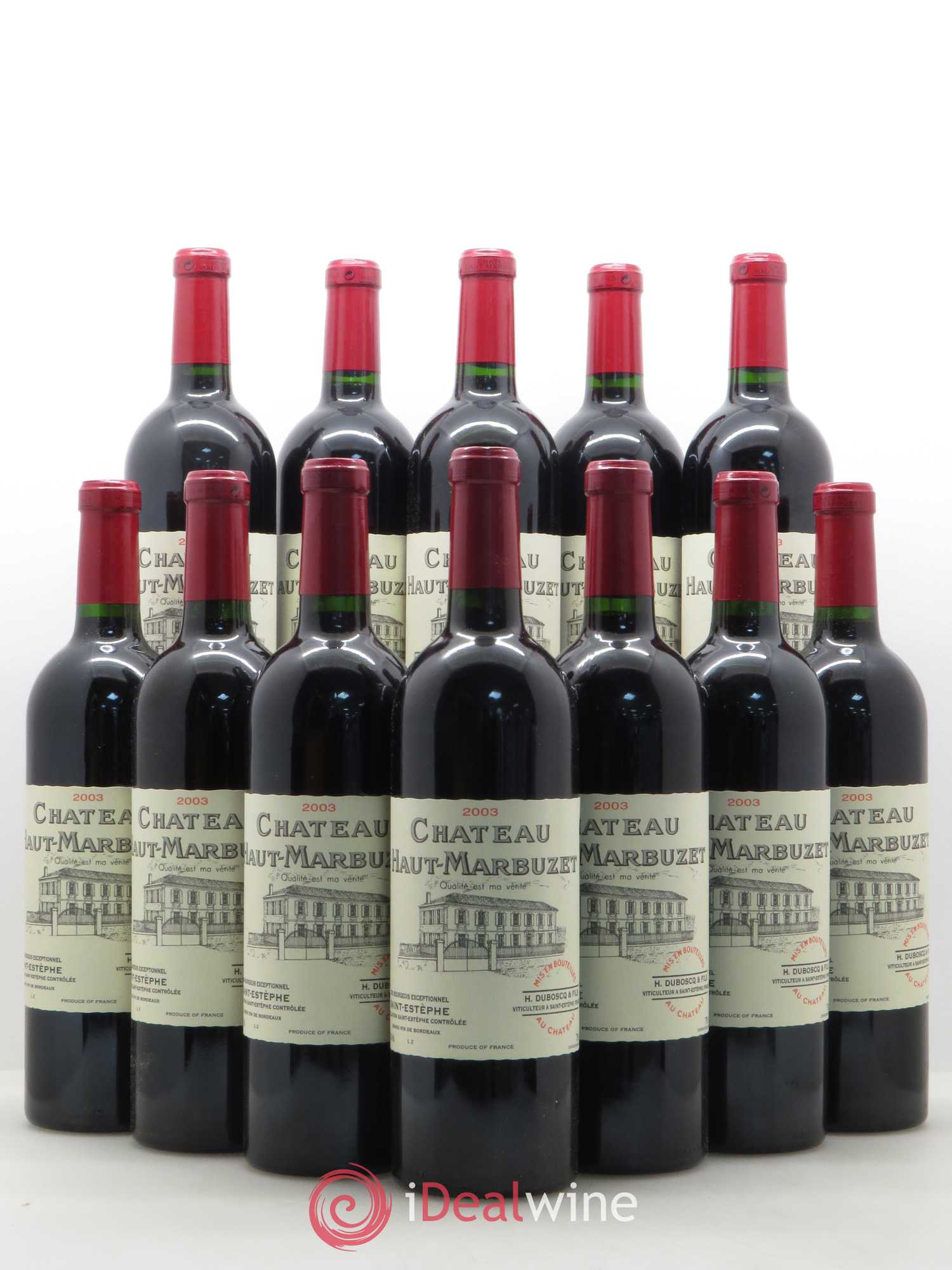 Château Haut Marbuzet 2003 - Lot de 12 bouteilles - 0
