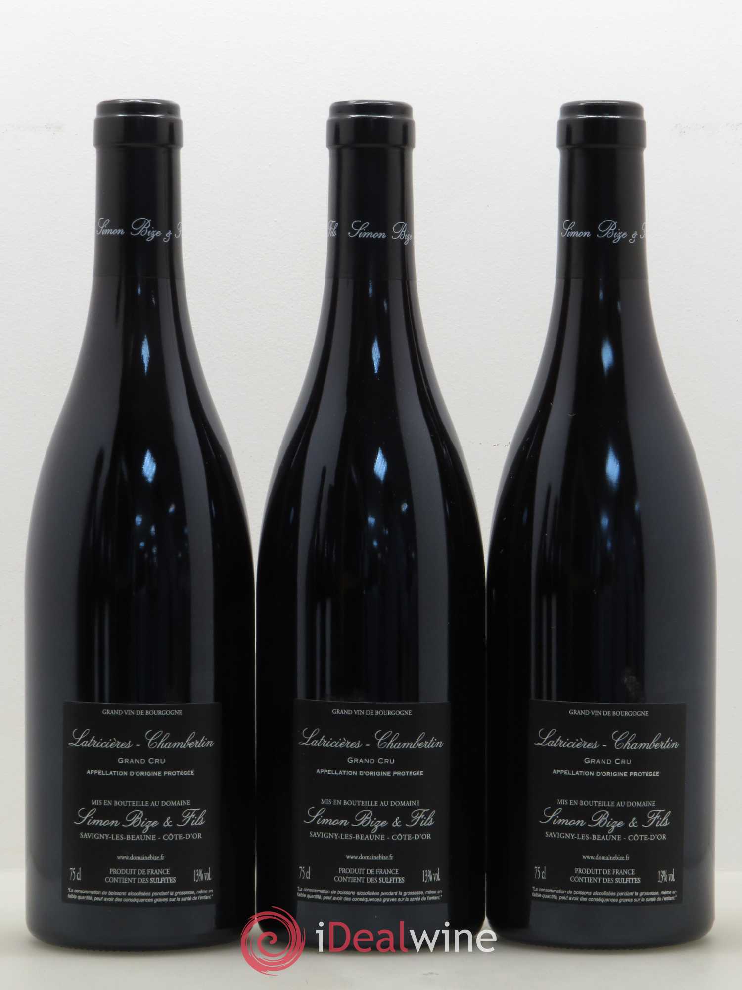 Latricières-Chambertin Grand Cru Simon Bize Fils 2016 - Lot de 3 bouteilles - 1