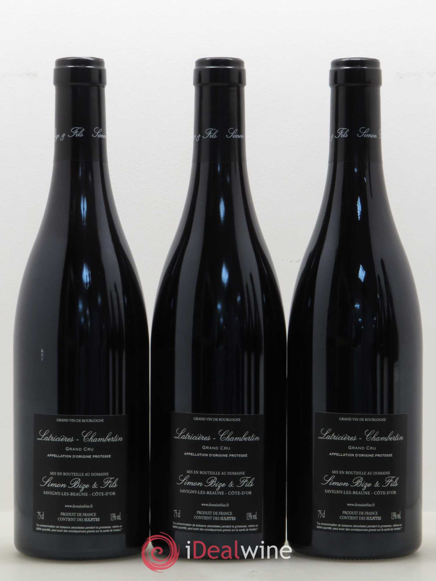 Latricières-Chambertin Grand Cru Simon Bize Fils 2016 - Lot de 3 bouteilles - 1