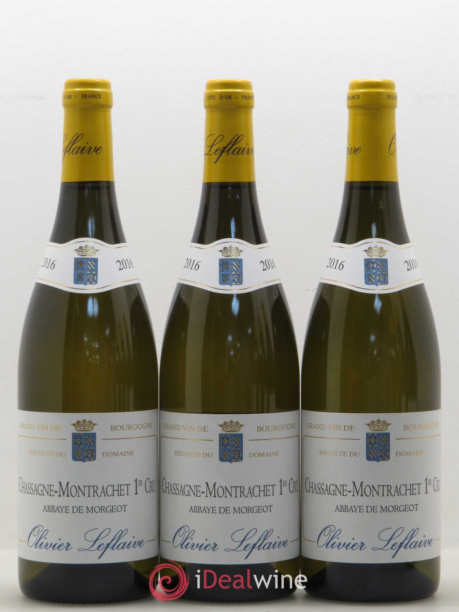 Chassagne-Montrachet 1er Cru Abbaye de Morgeot Olivier Leflaive 2016 - Posten von 3 Flaschen - 0