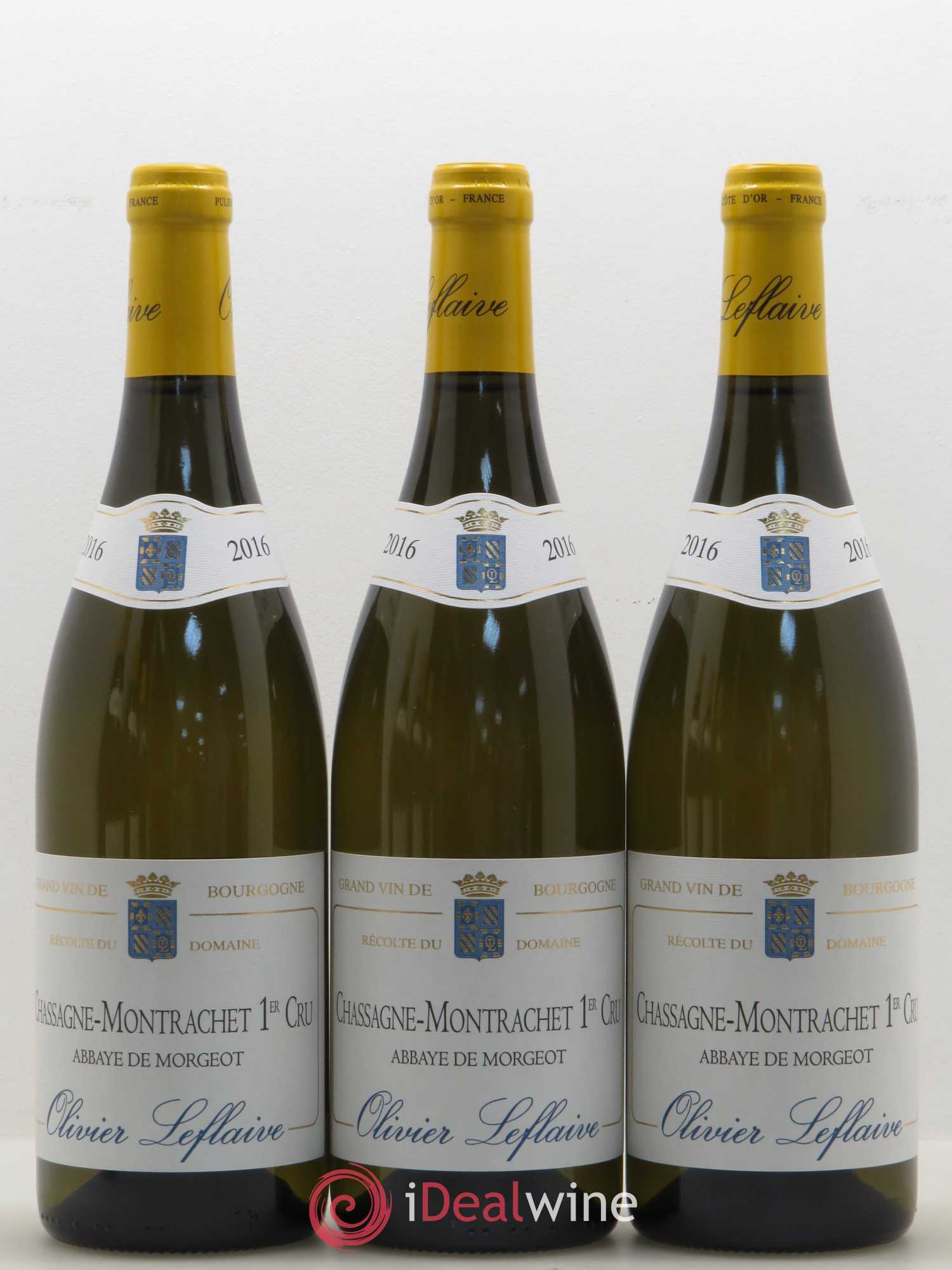 Chassagne-Montrachet 1er Cru Abbaye de Morgeot Olivier Leflaive 2016 - Posten von 3 Flaschen - 0