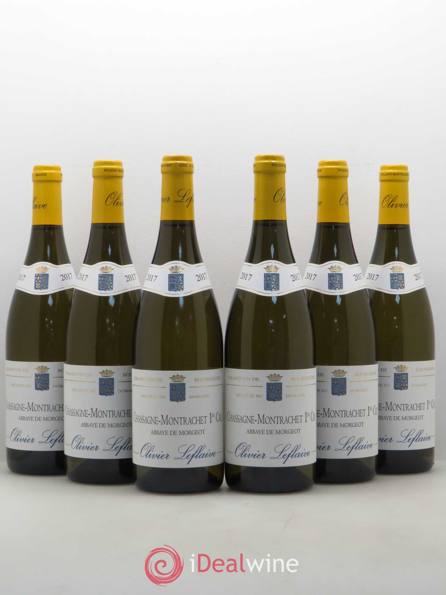 Chassagne-Montrachet 1er Cru Abbaye de Morgeot Olivier Leflaive 2017 - Posten von 6 Flaschen - 0