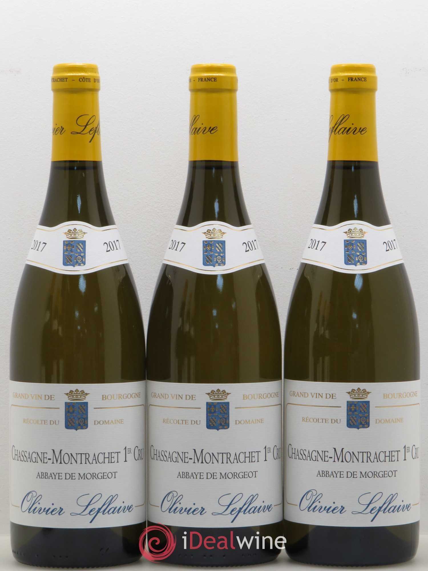 Chassagne-Montrachet 1er Cru Abbaye de Morgeot Olivier Leflaive 2017 - Posten von 3 Flaschen - 0