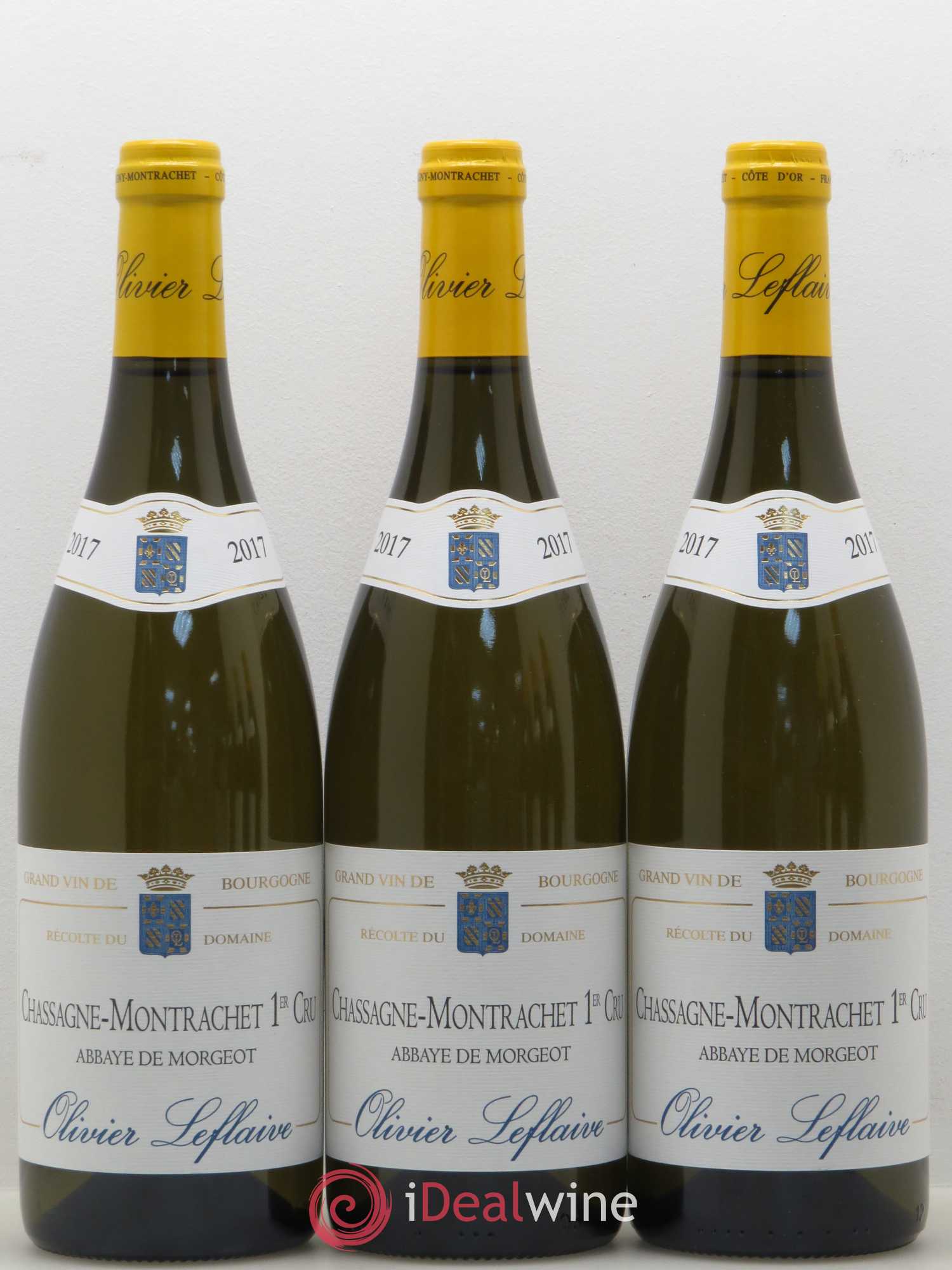 Chassagne-Montrachet 1er Cru Abbaye de Morgeot Olivier Leflaive 2017 - Posten von 3 Flaschen - 0