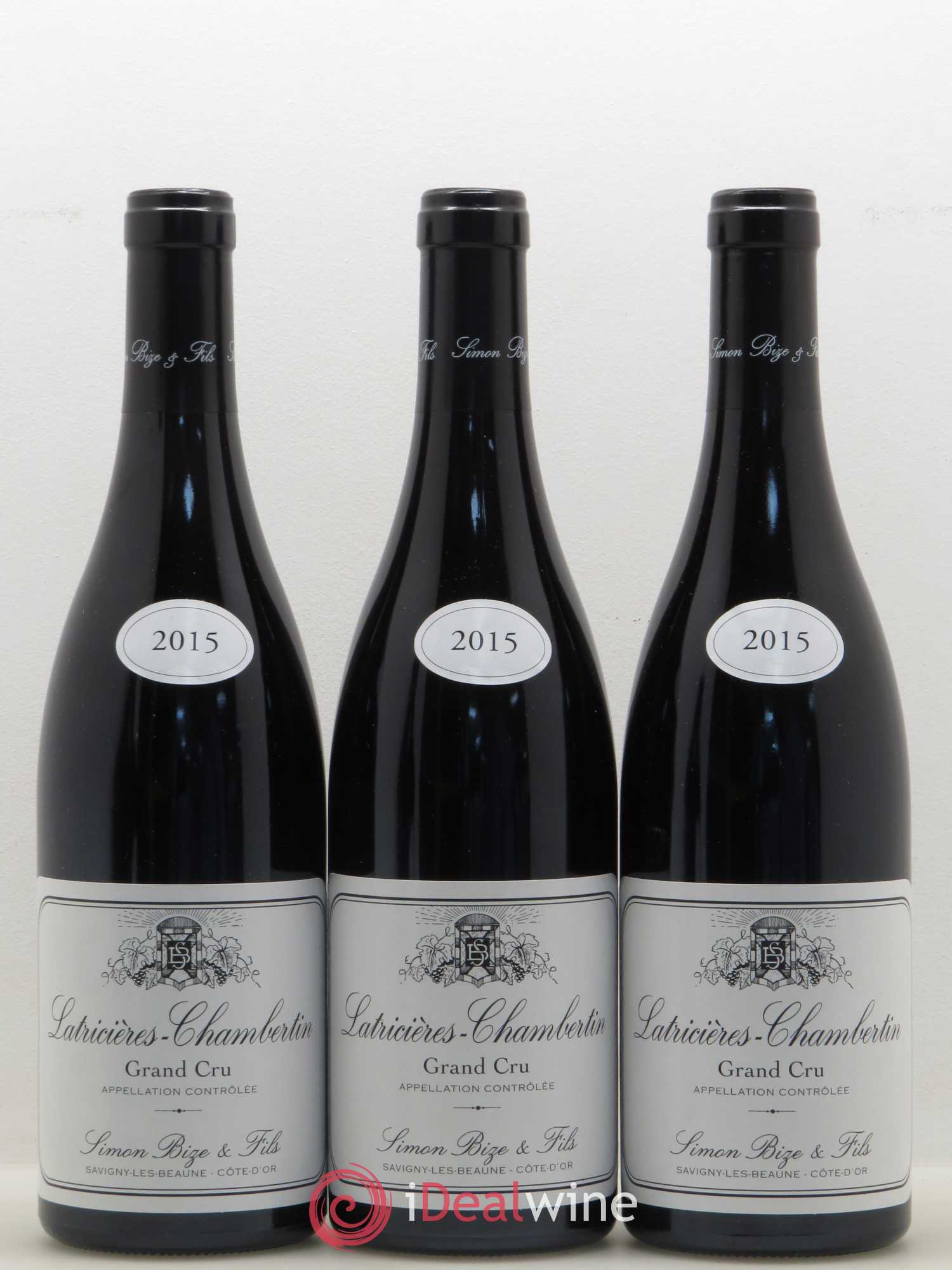 Latricières-Chambertin Grand Cru Simon Bize Fils 2015 - Lot de 3 bouteilles - 0