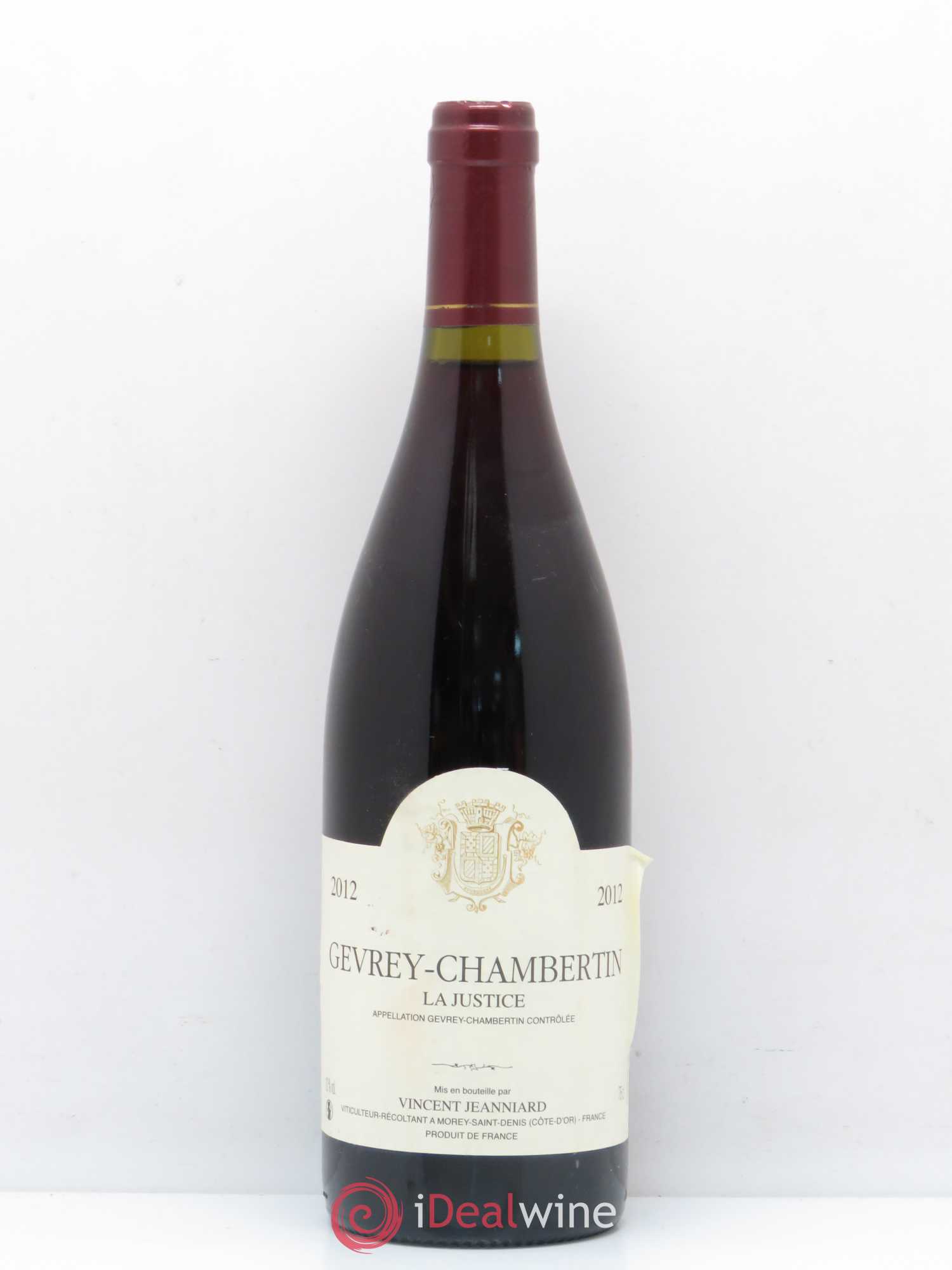 Gevrey-Chambertin La Justice Vincent Jeanniard 2012 - Posten von 1 Flasche - 0