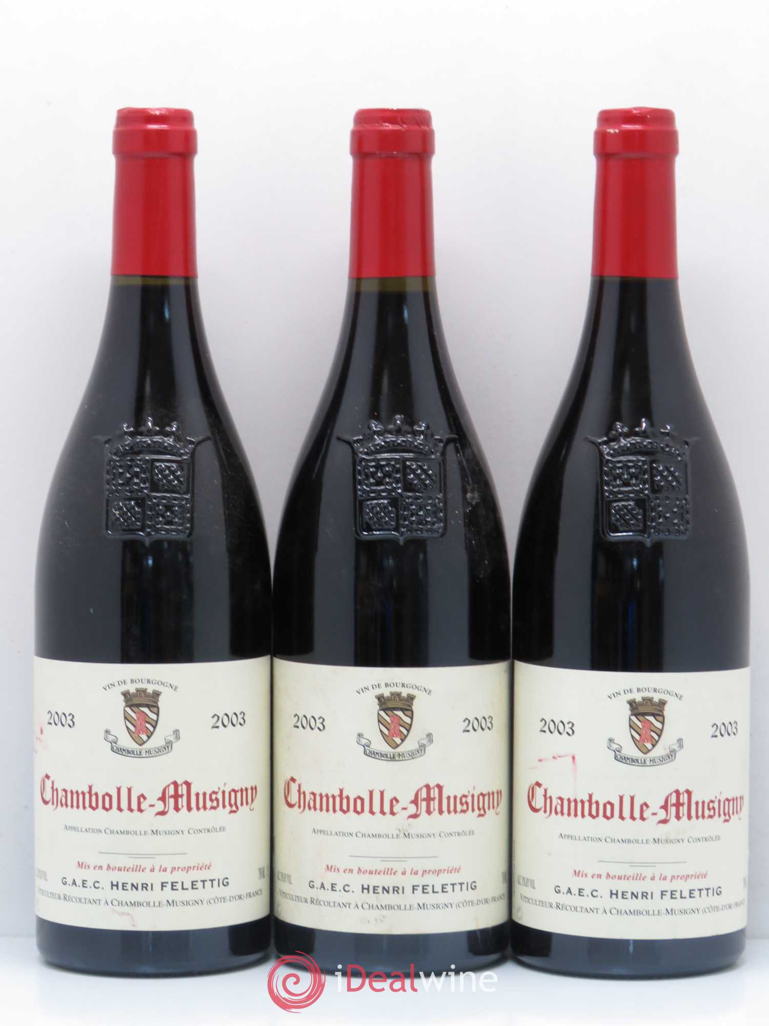 Chambolle-Musigny Felettig 2003 - Lot de 3 bouteilles - 0
