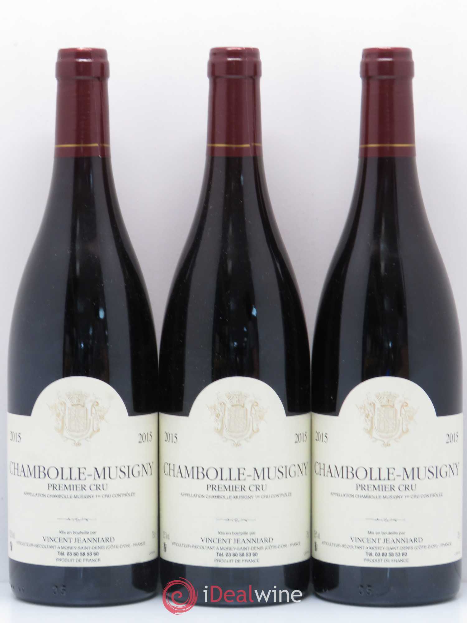 Chambolle-Musigny 1er Cru Vincent Jeanniard 2015 - Lot de 3 bouteilles - 0