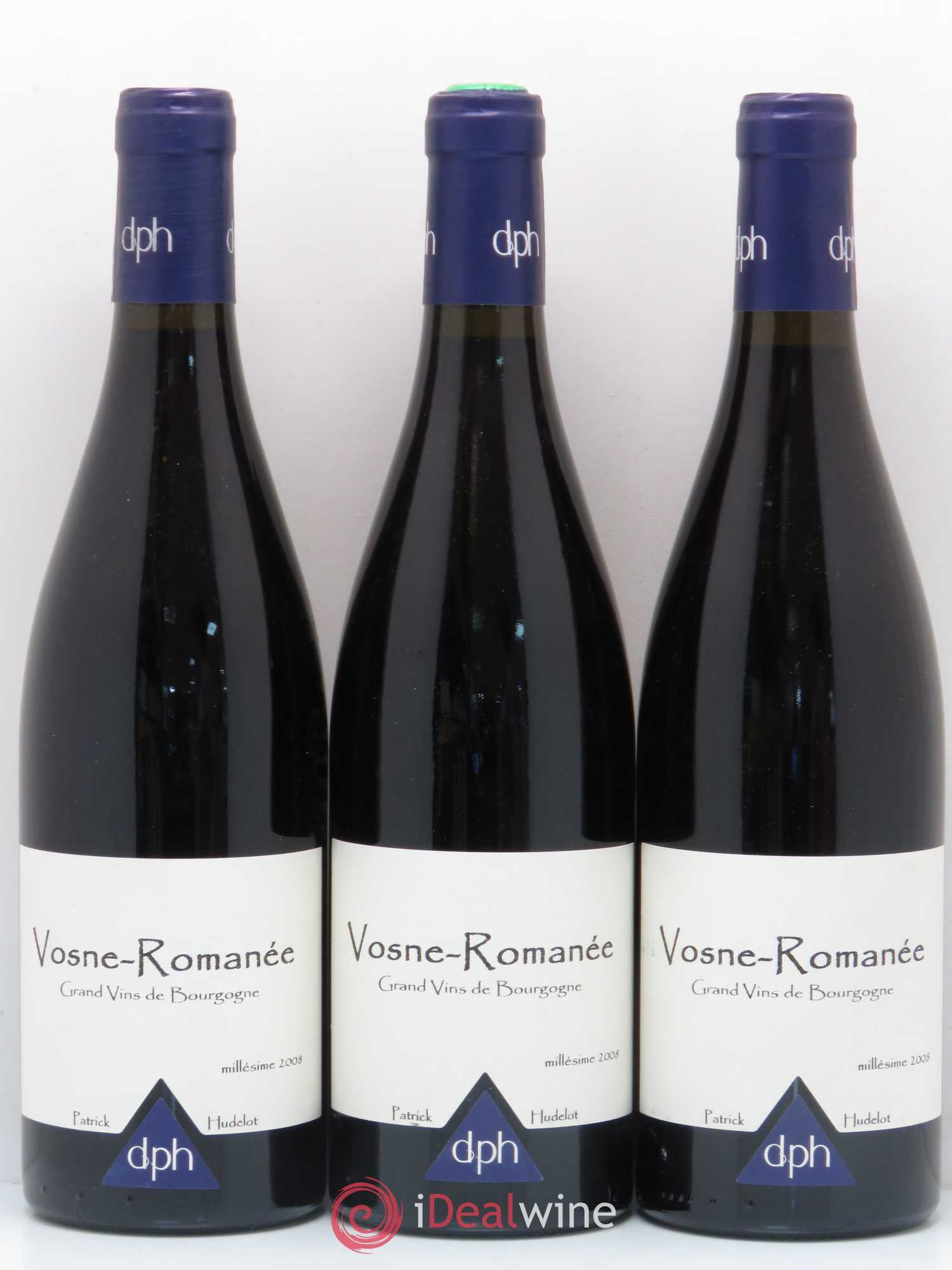 Vosne-Romanée Patrick Hudelot 2008 - Lot de 3 bouteilles - 0