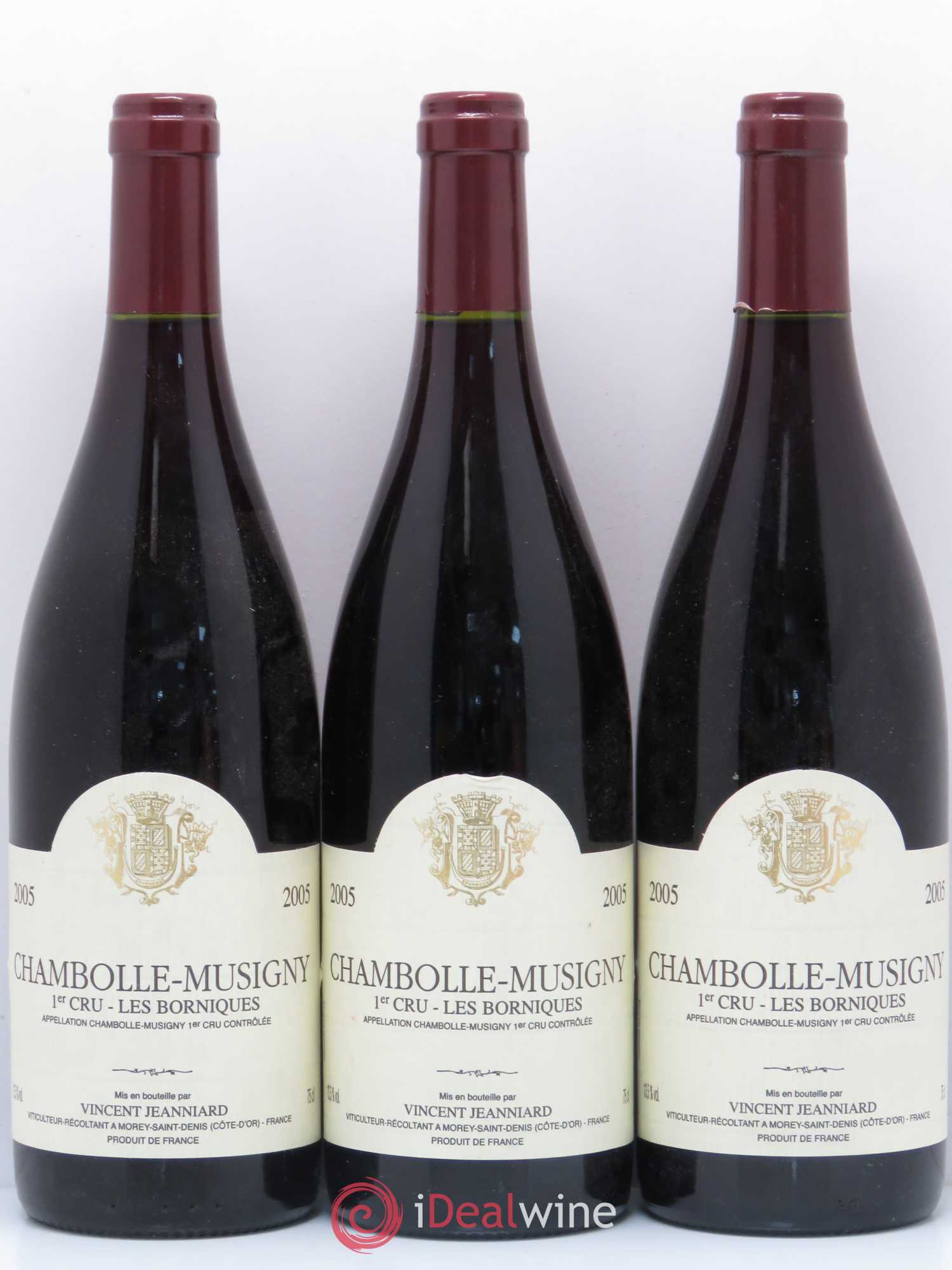 Chambolle-Musigny 1er Cru Les Borniques Vincent Jeanniard 2005 - Posten von 3 Flaschen - 0