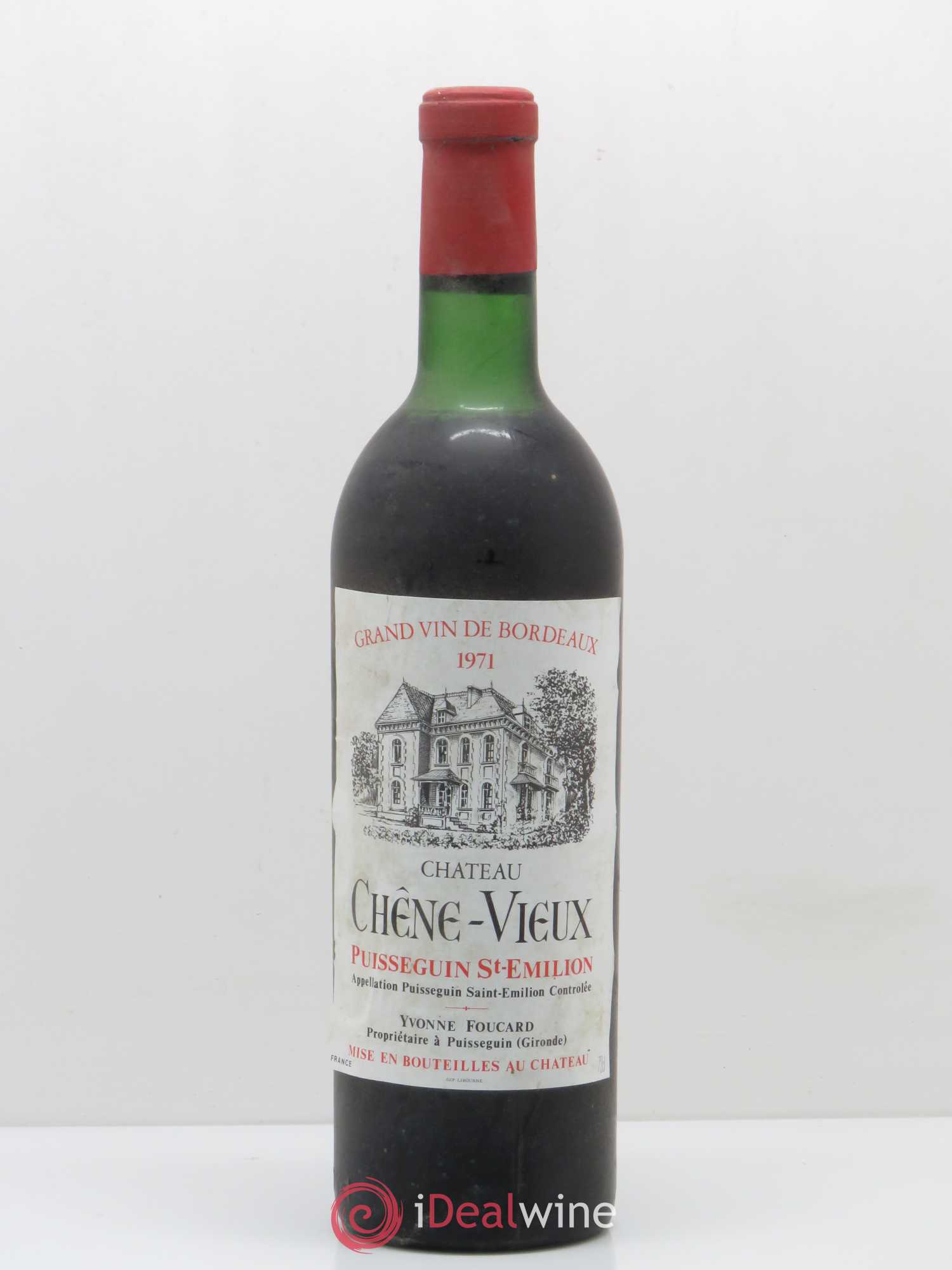 Bordeaux Puisseguin Saint Emilion Château Chêne Vieux 1971 - Posten von 1 Flasche - 0