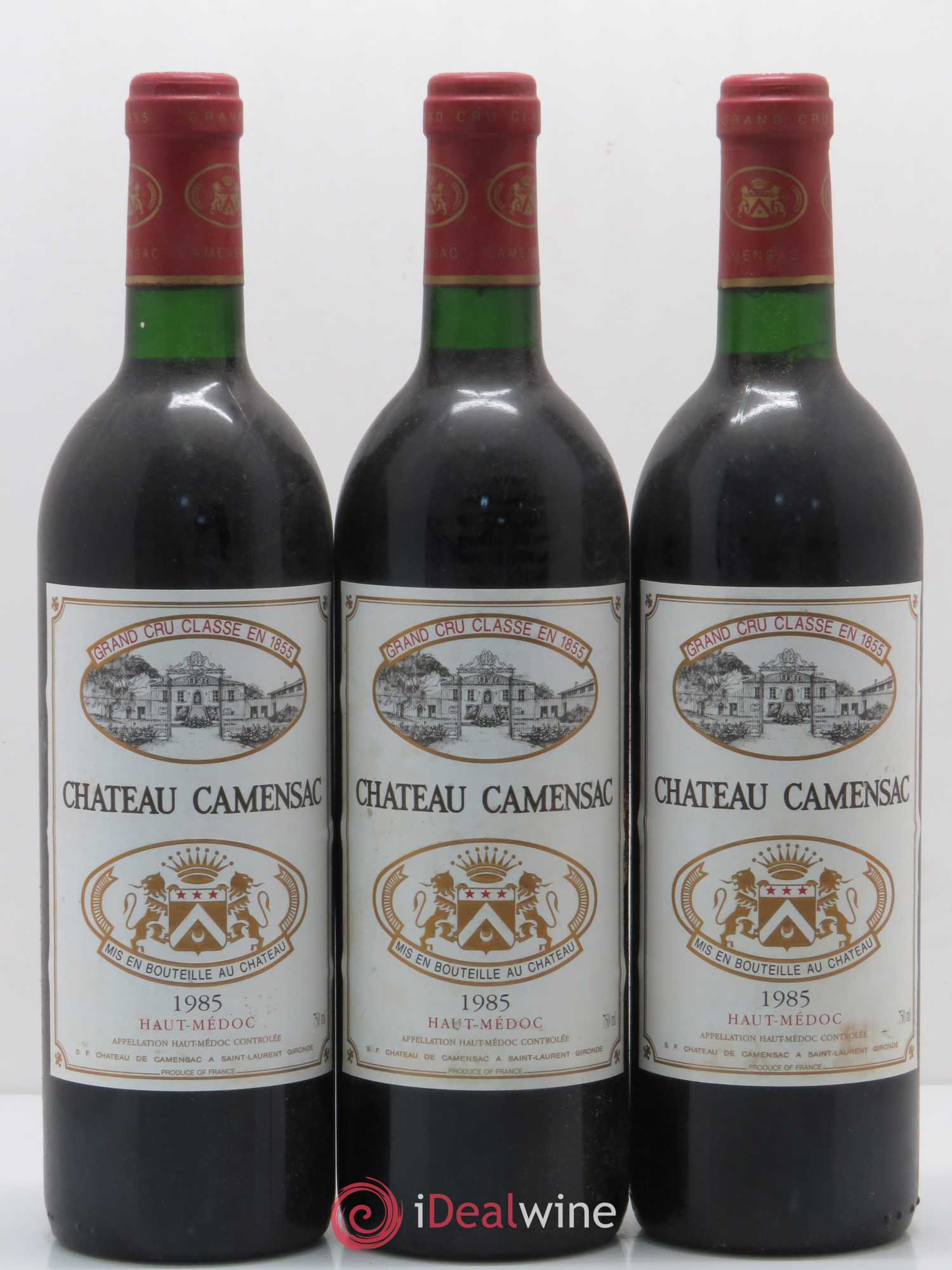 Château Camensac 5ème Grand Cru Classé (sans prix de réserve) 1985 - Lot de 3 bouteilles - 0