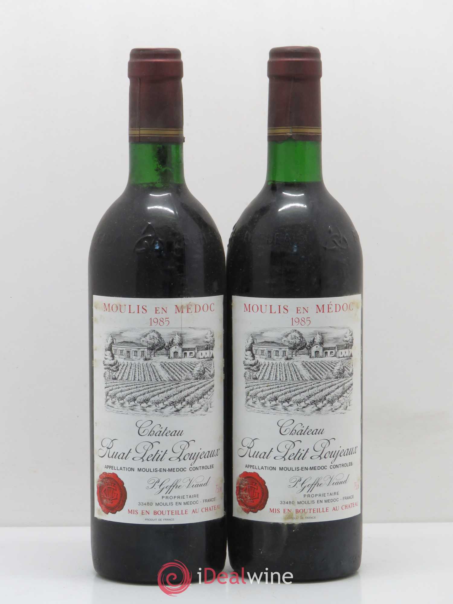 Moulis en Médoc Château Ruat Petit Poujeaux (sans prix de réserve) 1985 - Lotto di 5 bottiglie - 2