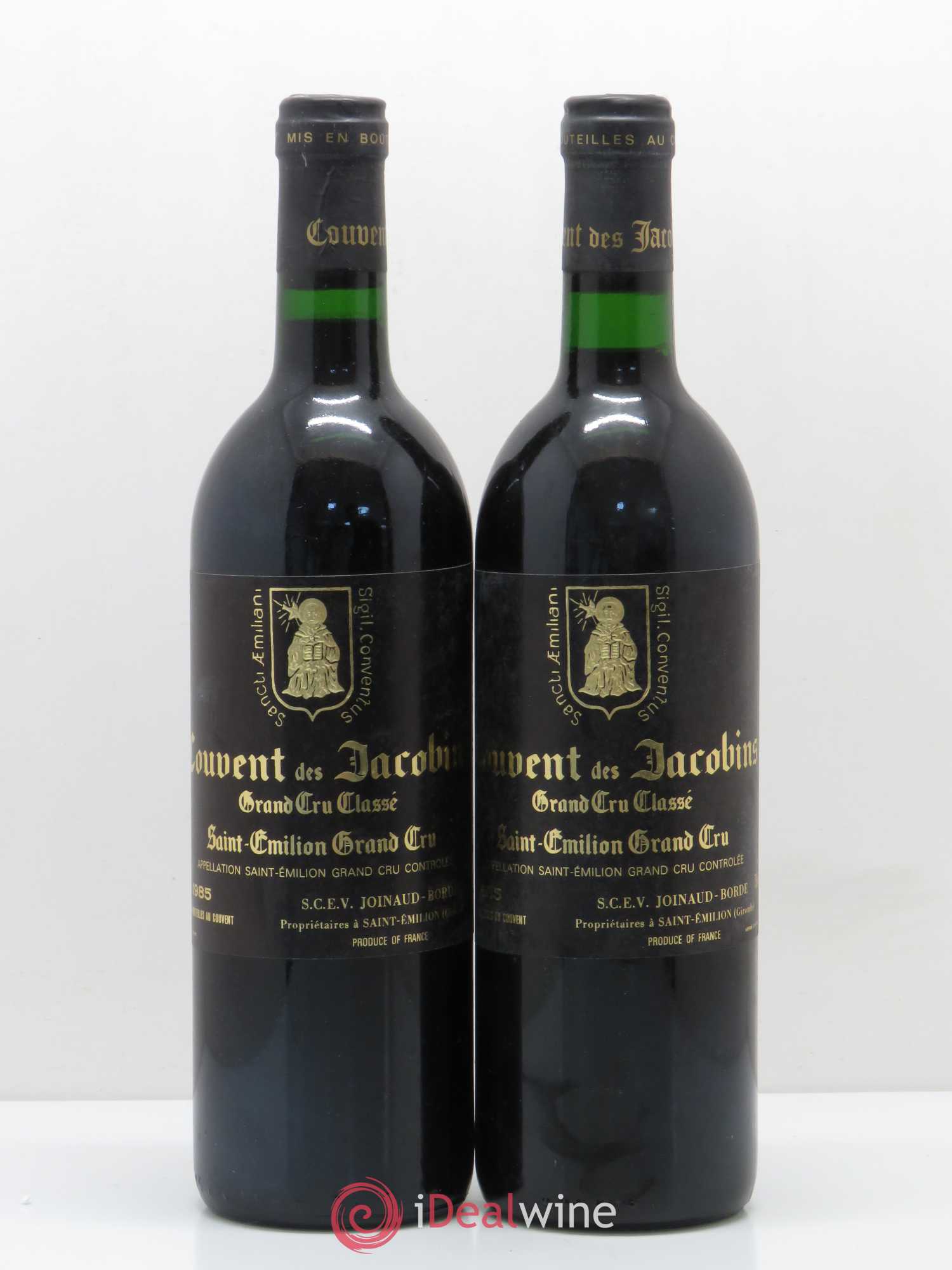 Château Couvent des Jacobins Grand Cru Classé 1985 - Lot de 2 bouteilles - 0