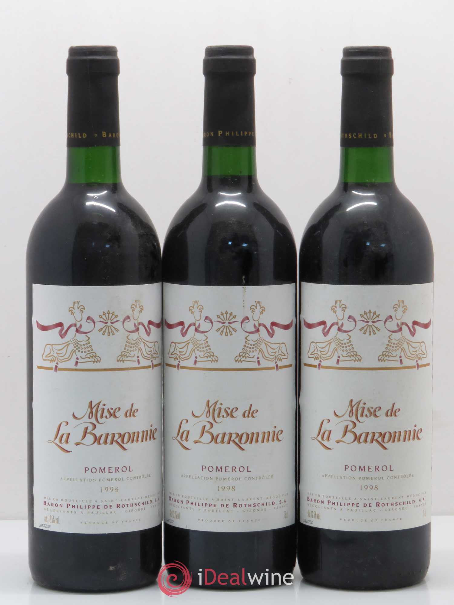 Pomerol Mise de la Baronnie (sans prix de réserve) 1998 - Posten von 6 Flaschen - 1