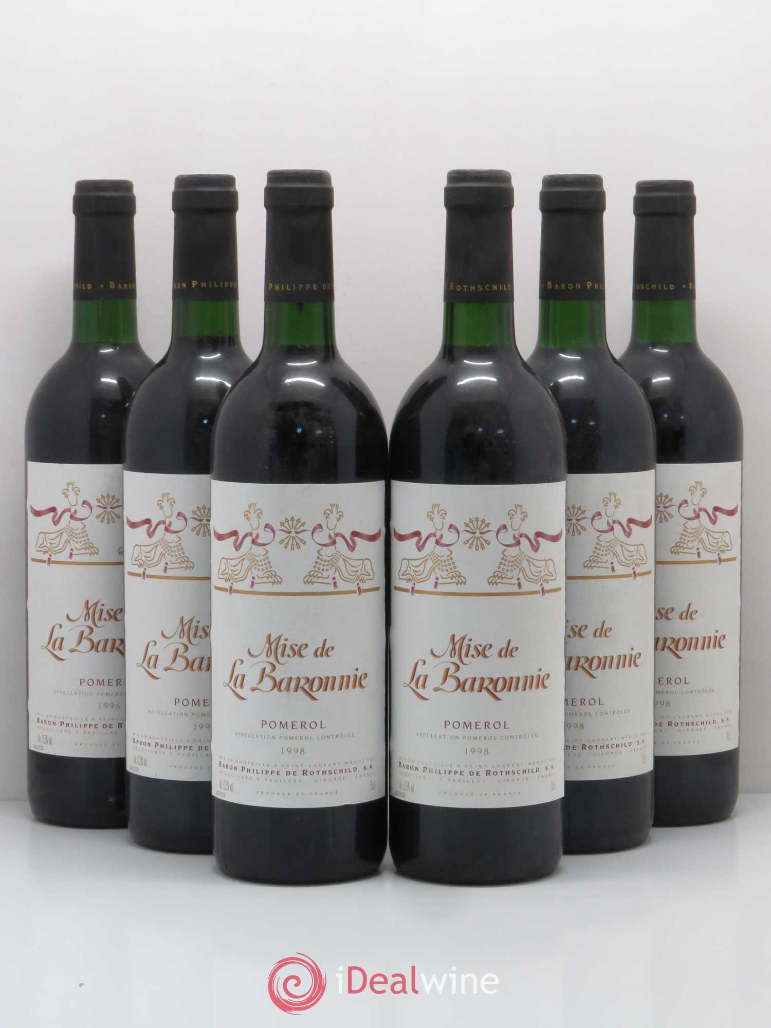 Pomerol Mise de la Baronnie (sans prix de réserve) 1998 - Posten von 6 Flaschen - 0