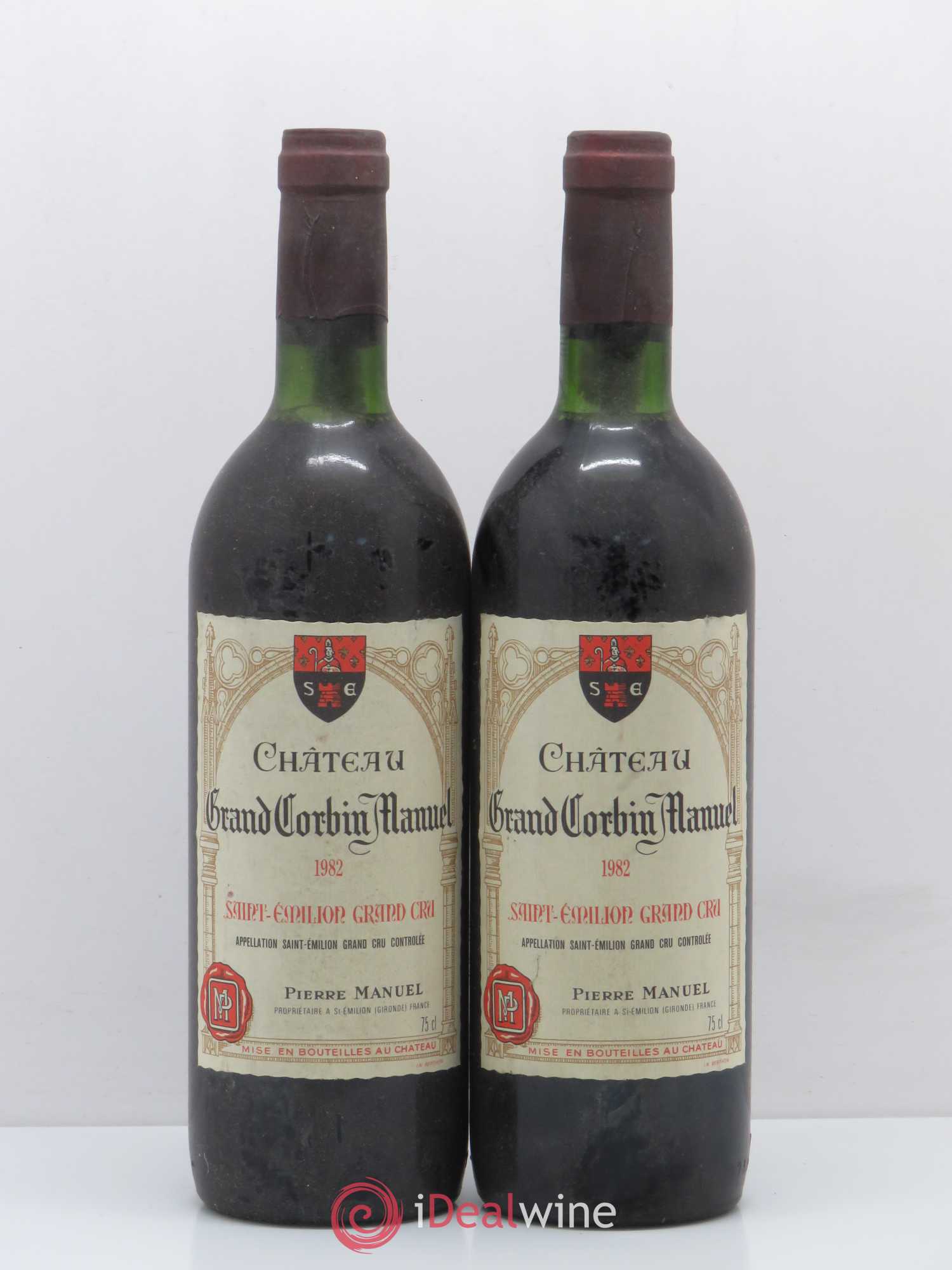 Château Grand Corbin Manuel (sans prix de réserve) 1982 - Lot de 2 bouteilles - 0