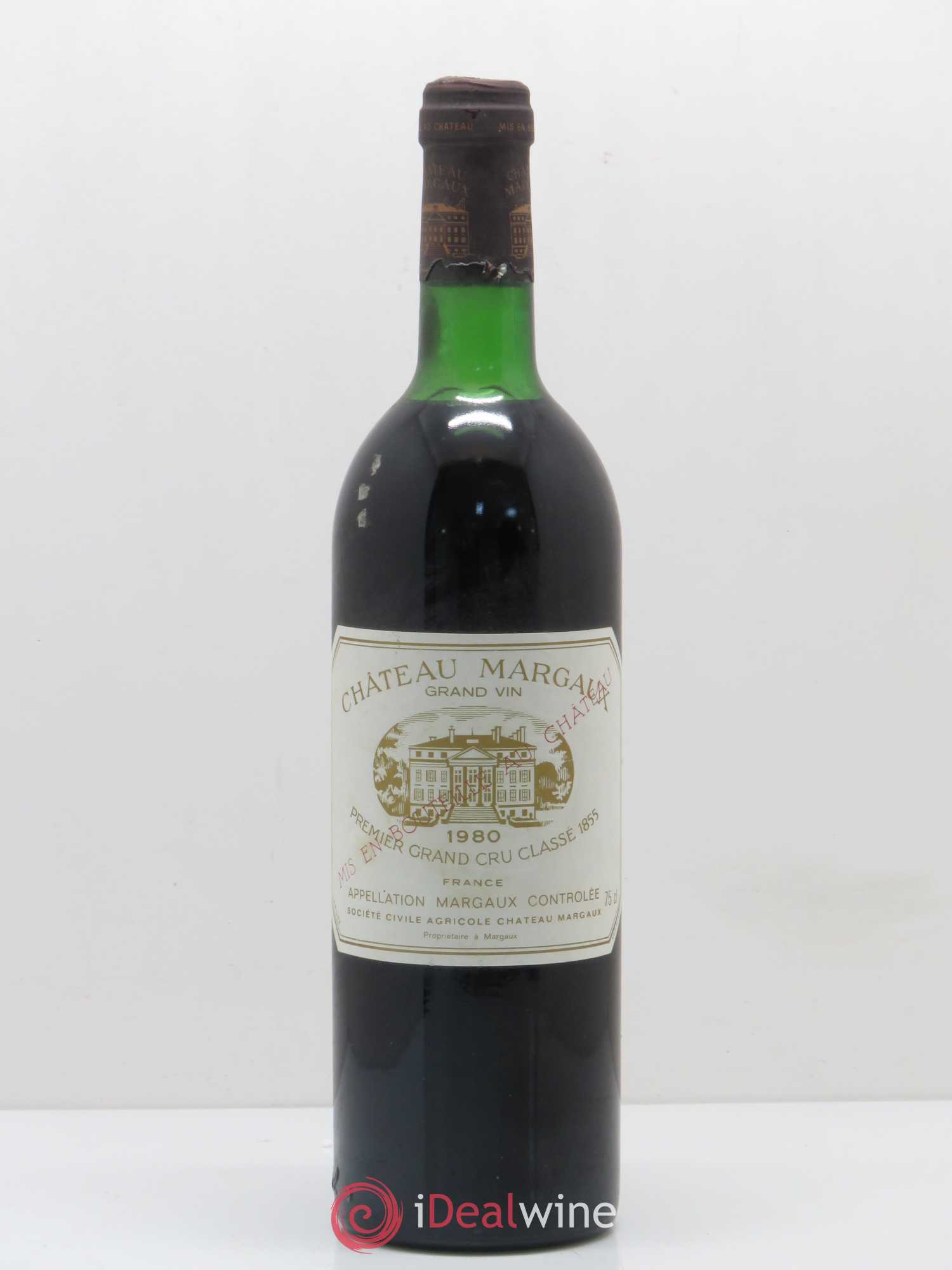 Château Margaux 1er Grand Cru Classé (sans prix de réserve) 1980 - Lot de 1 bouteille - 0