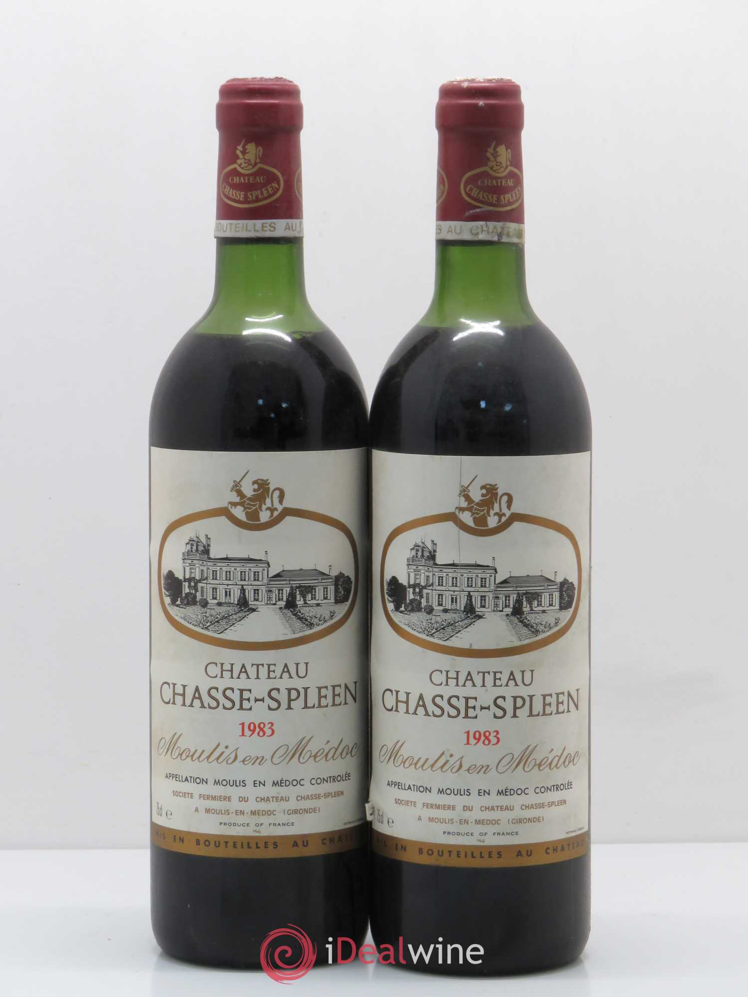Château Chasse Spleen (sans prix de réserve) 1983 - Lot de 2 bouteilles - 0