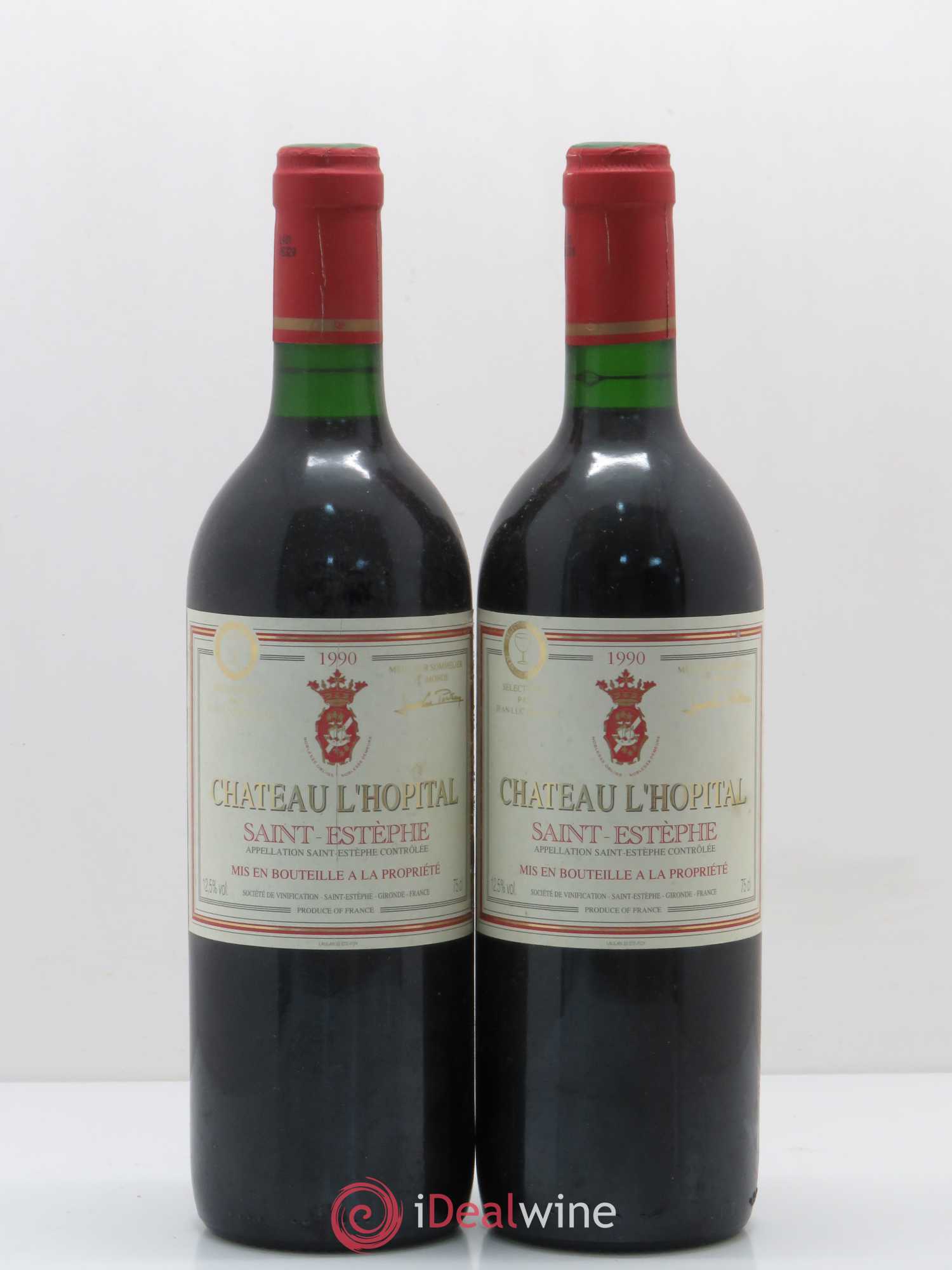 Saint-Estèphe Château L'Hôpital (sans prix de réserve) 1990 - Posten von 2 Flaschen - 0