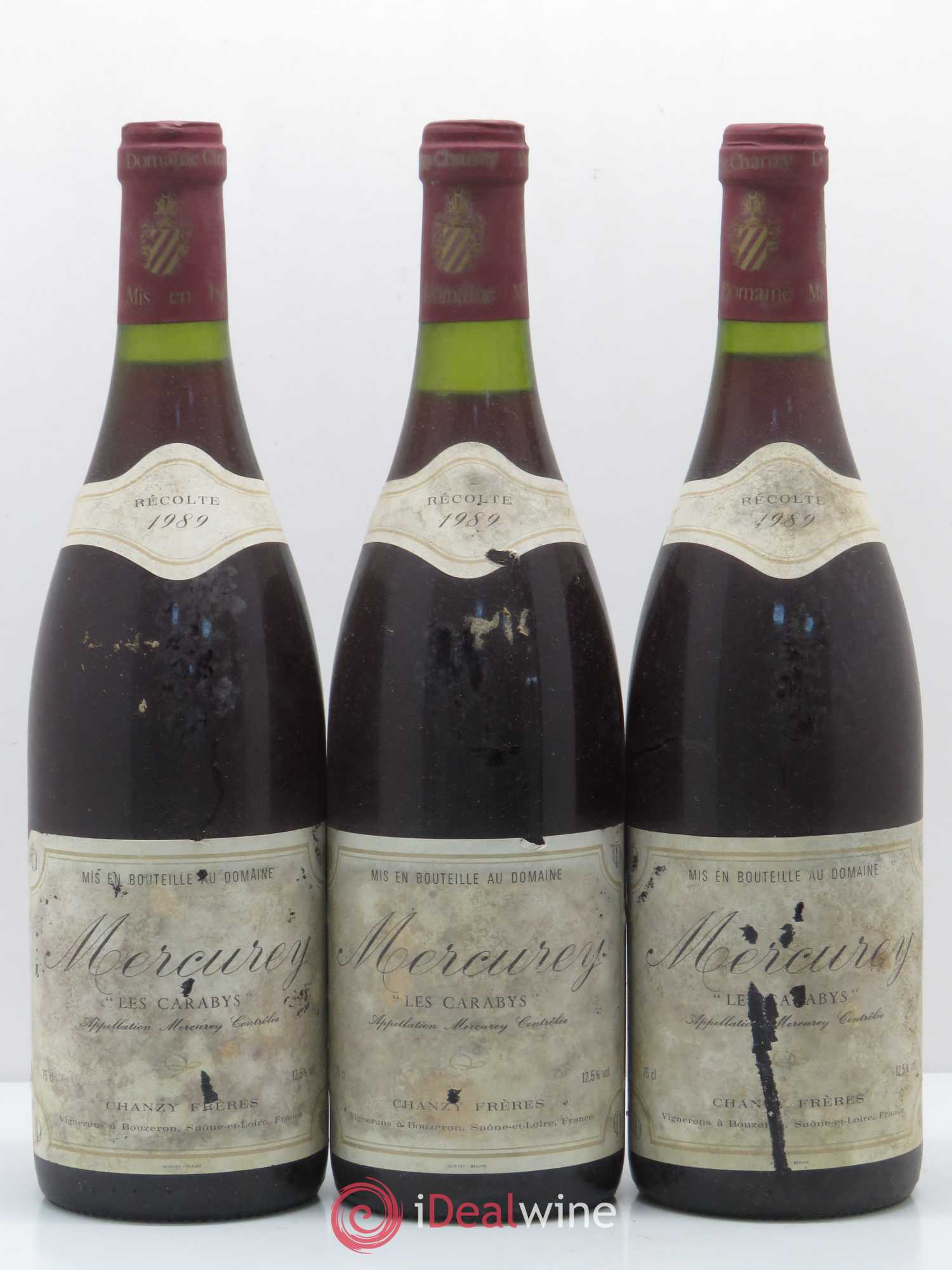 Mercurey Les Carabys Chanzy Frères  (sans prix de réserve) 1989 - Posten von 6 Flaschen - 1