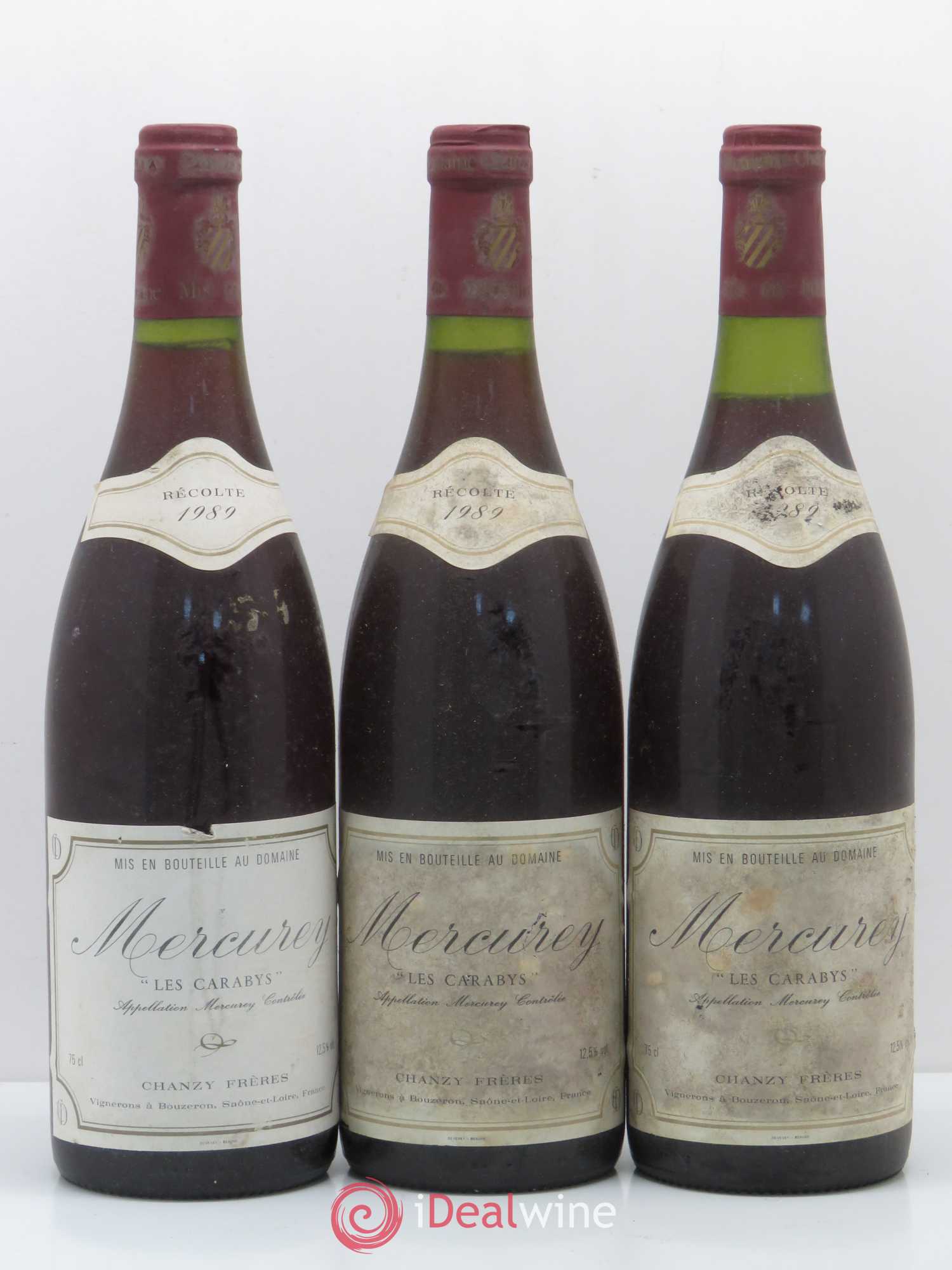 Mercurey Les Carabys Chanzy Frères  (sans prix de réserve) 1989 - Posten von 6 Flaschen - 2